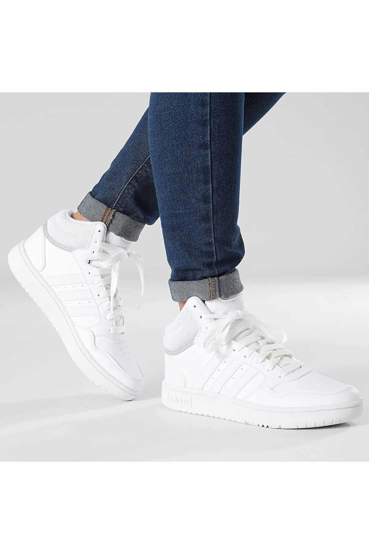 ADIDASSneakerAdidas Hoops Mid 3,0 Kadın Sneaker Ayakkabı GW0401Beyaz