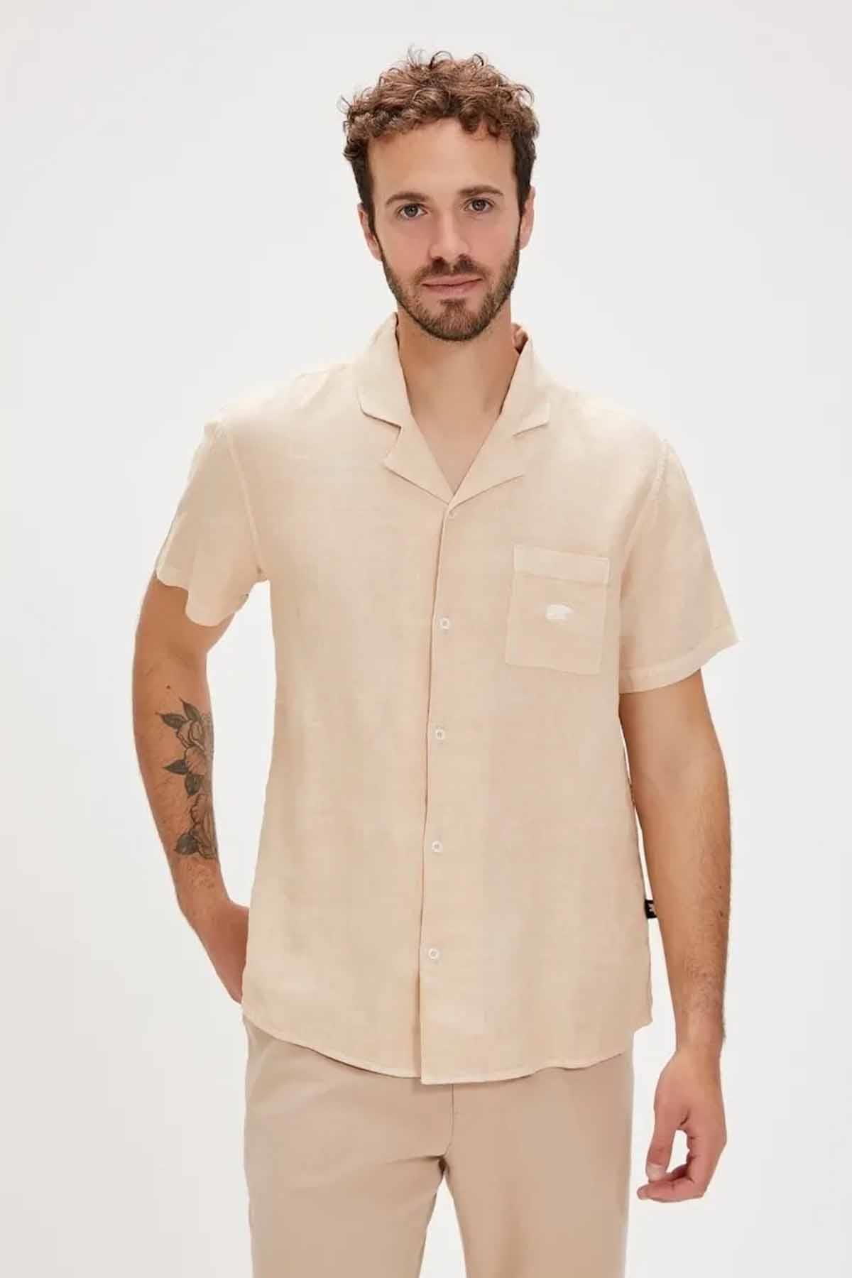 BAD BEARGömlekBad bear Lyne Shirt Erkek Gömlek 24.01.30.002BEIGE