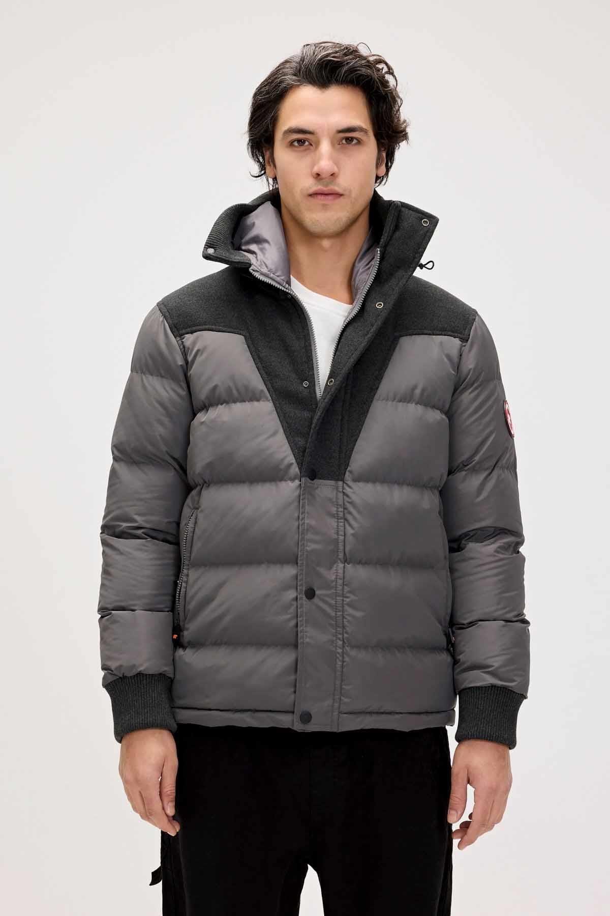 BAD BEARMontBad Bear VALERY PUFFER COAT Erkek Mont 24.02.15.004ASPHALT