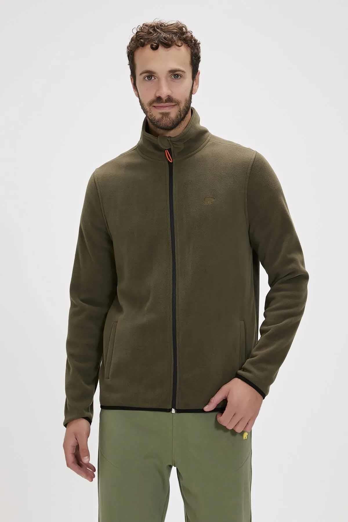 BAD BEARPolar SweatshirtBad Bear Bowie Full-Zip Polar Jacket Erkek Polar Sweatshirt 23.02.21.001KHAKI