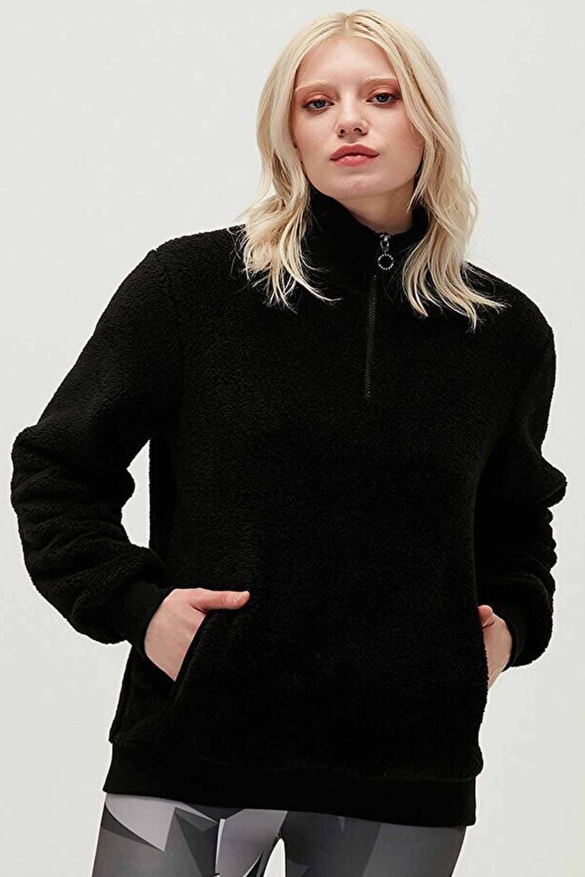 BAD BEARPolar SweatshirtBad Bear Gabi Plush Kadın Polar Sweatshirt 21.04.29.002-C01NIGHT