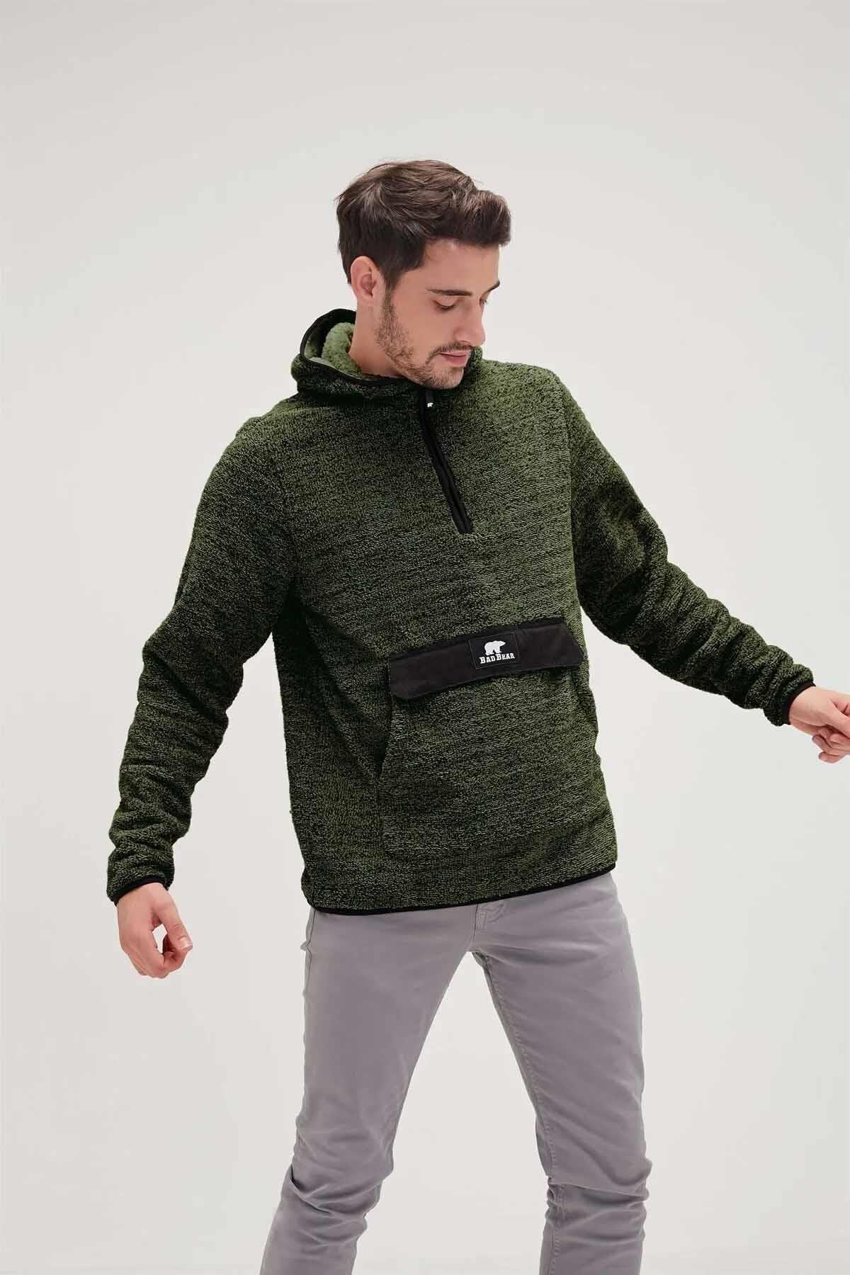 BAD BEARPolar SweatshirtBad Bear Inuit Plush Erkek Polar Sweatshirt 20.02.12.033Haki