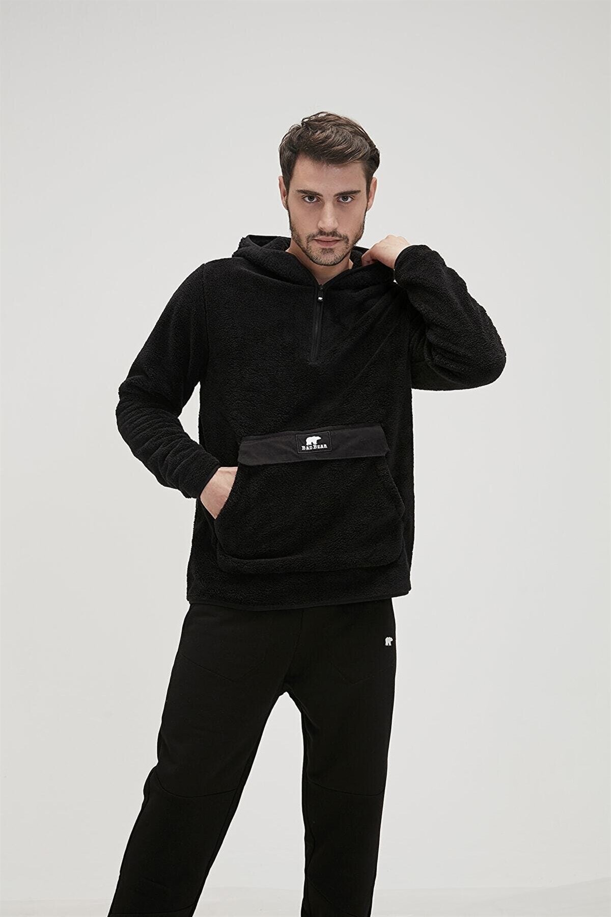 BAD BEARPolar SweatshirtBad Bear Inuit Plush Erkek Polar Sweatshirt 20.02.12.033SIYAH