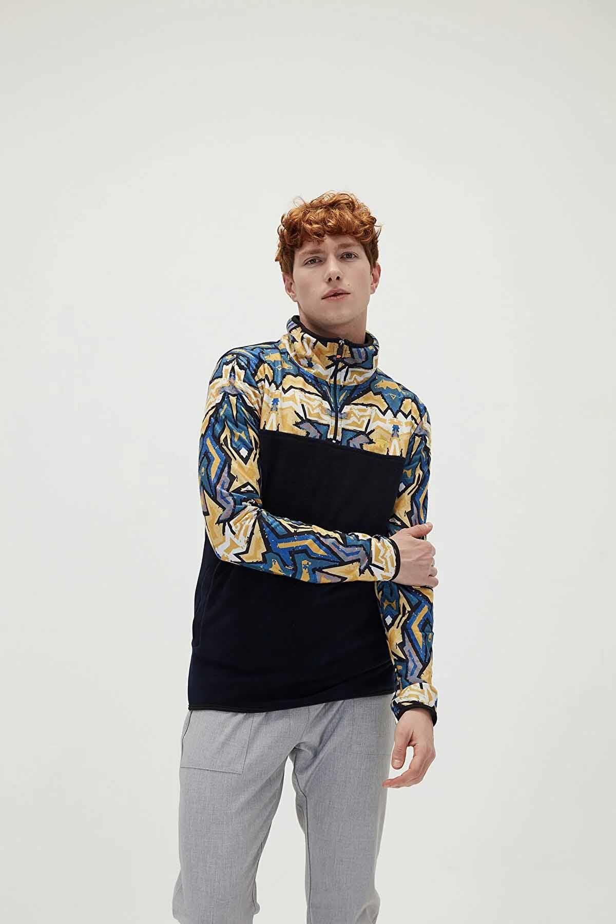 BAD BEARPolar SweatshirtBad Bear Mirage Half Zip Polar Erkek Polar Sweatshirt 21.02.21.007 BluBLUE