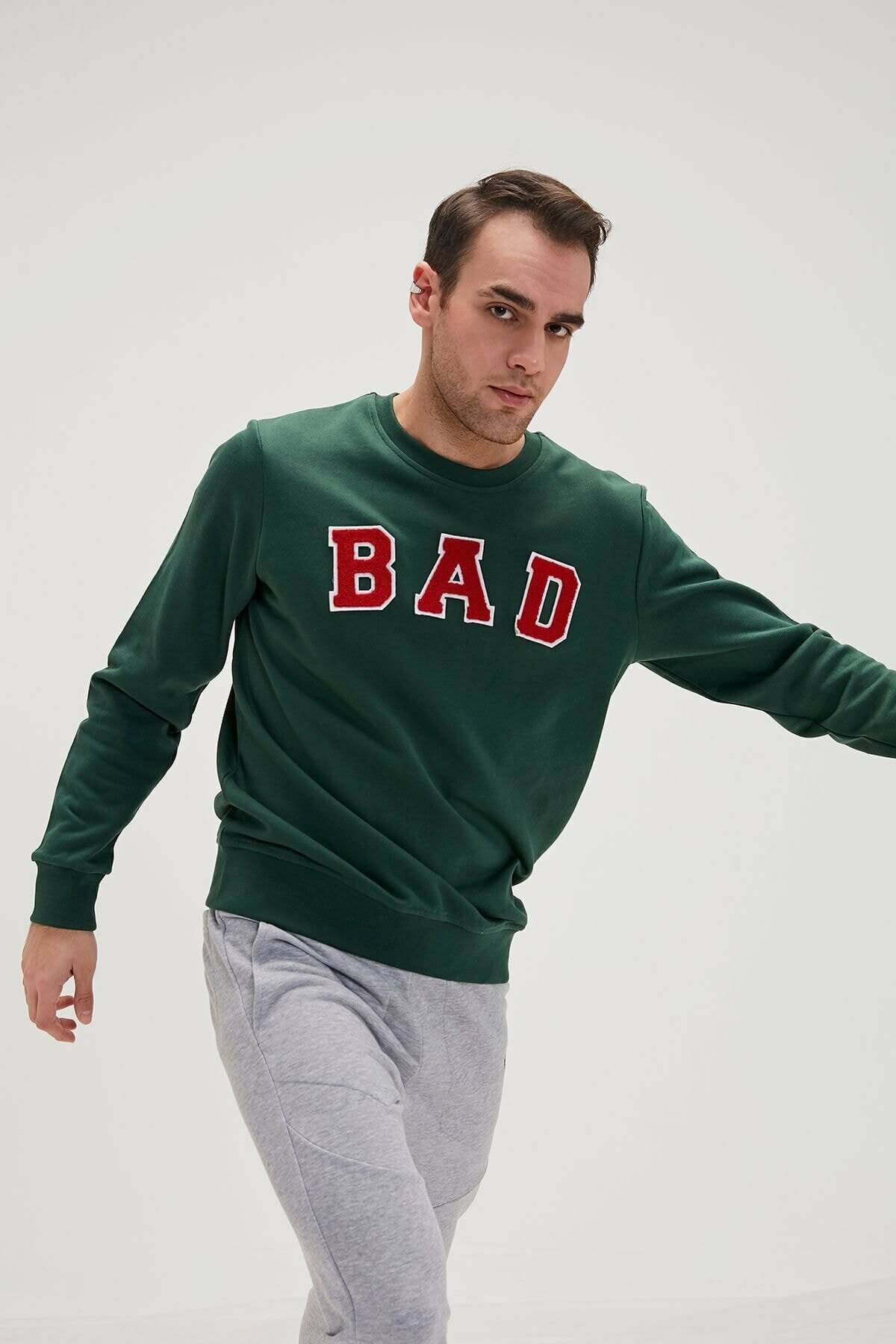 BAD BEARSweatshirtBad Bear Bad Convex Crewneck Erkek Sweatshirt 19.02.12.003-C09FOREST