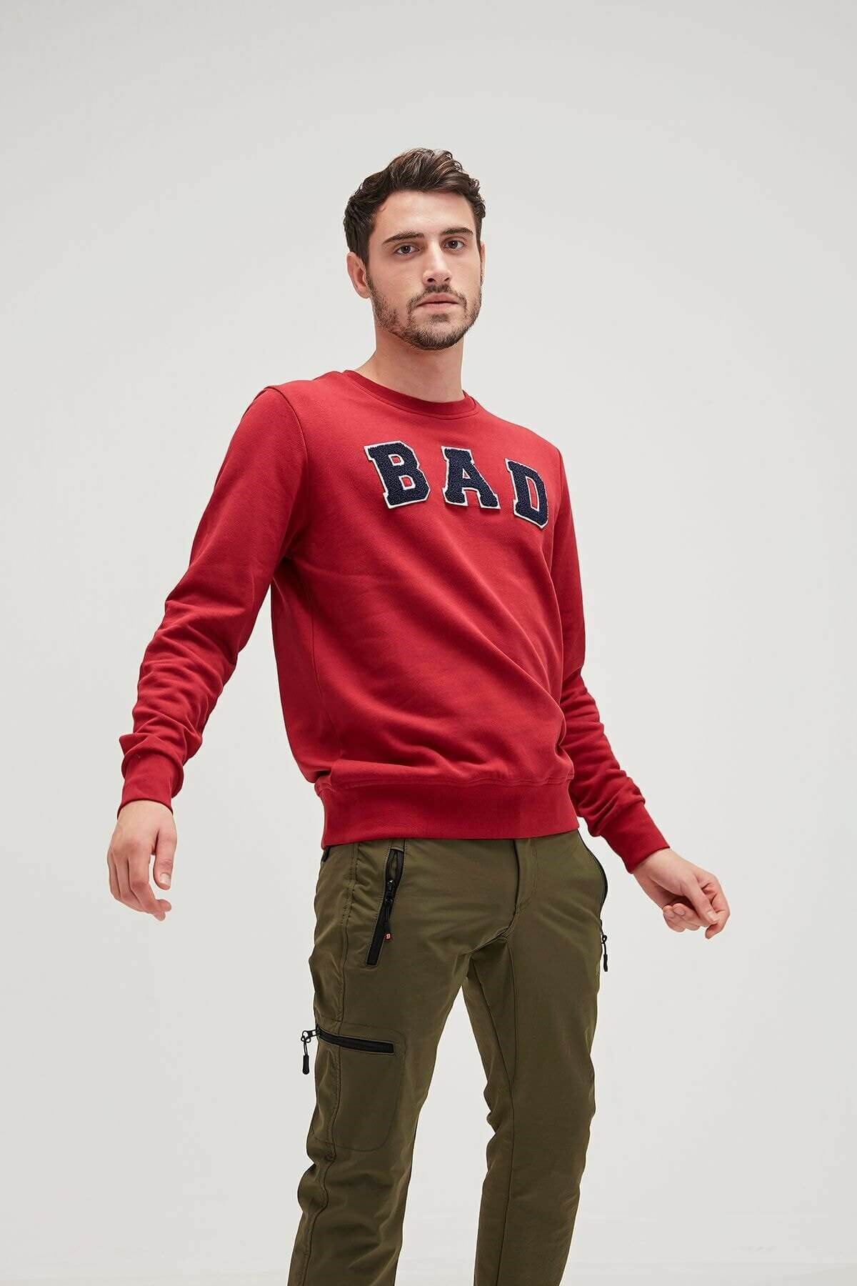 BAD BEARSweatshirtBad Bear Bad Convex Crewneck Erkek Sweatshirt 19.02.12.003-C20MAROON