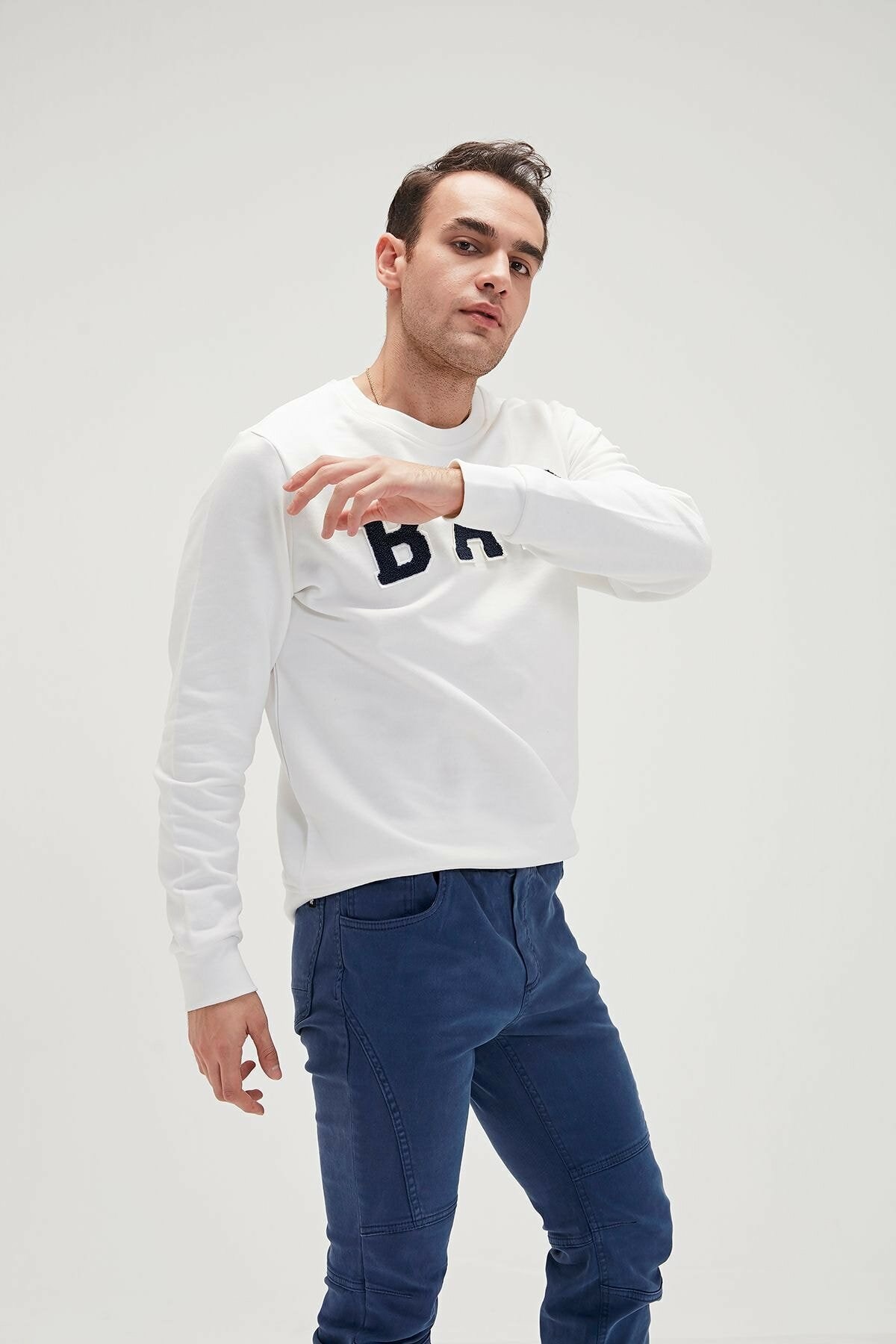 BAD BEARSweatshirtBad Bear Bad Convex Crewneck Erkek Sweatshirt 19.02.12.003-C04OFF-WHITE