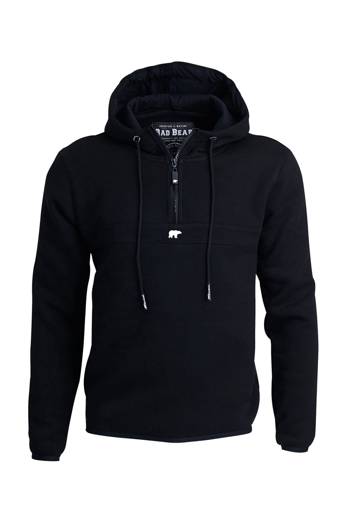 Bad Bear Defence Half-Zip Hoodie Erkek Sweatshirt 19.02.27.027NIGHT