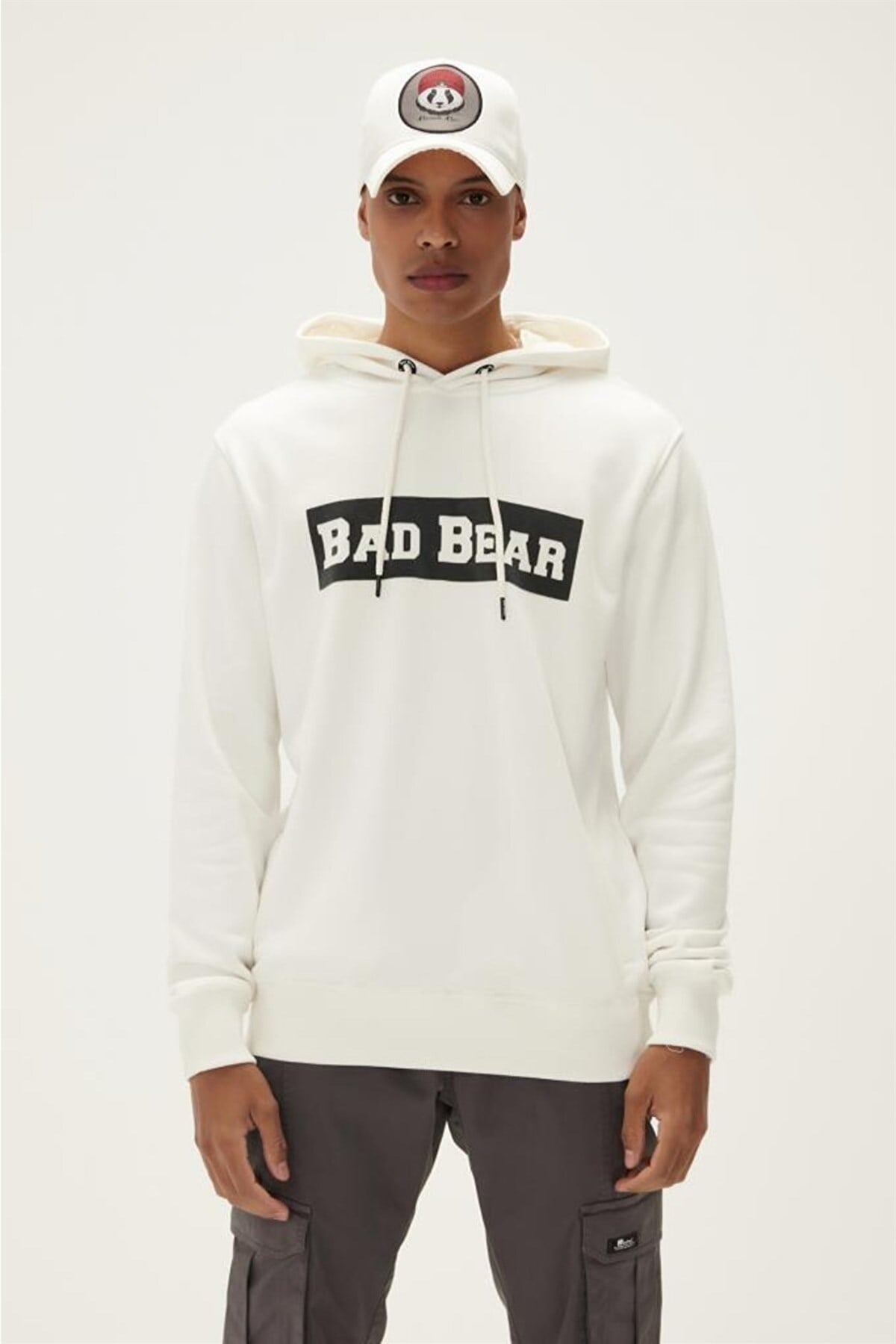 BAD BEARSweatshirtBad Bear  Flog Kapüşonlu Sweatshirt Erkek Sweatshirt 22.02.12.015BEYAZ