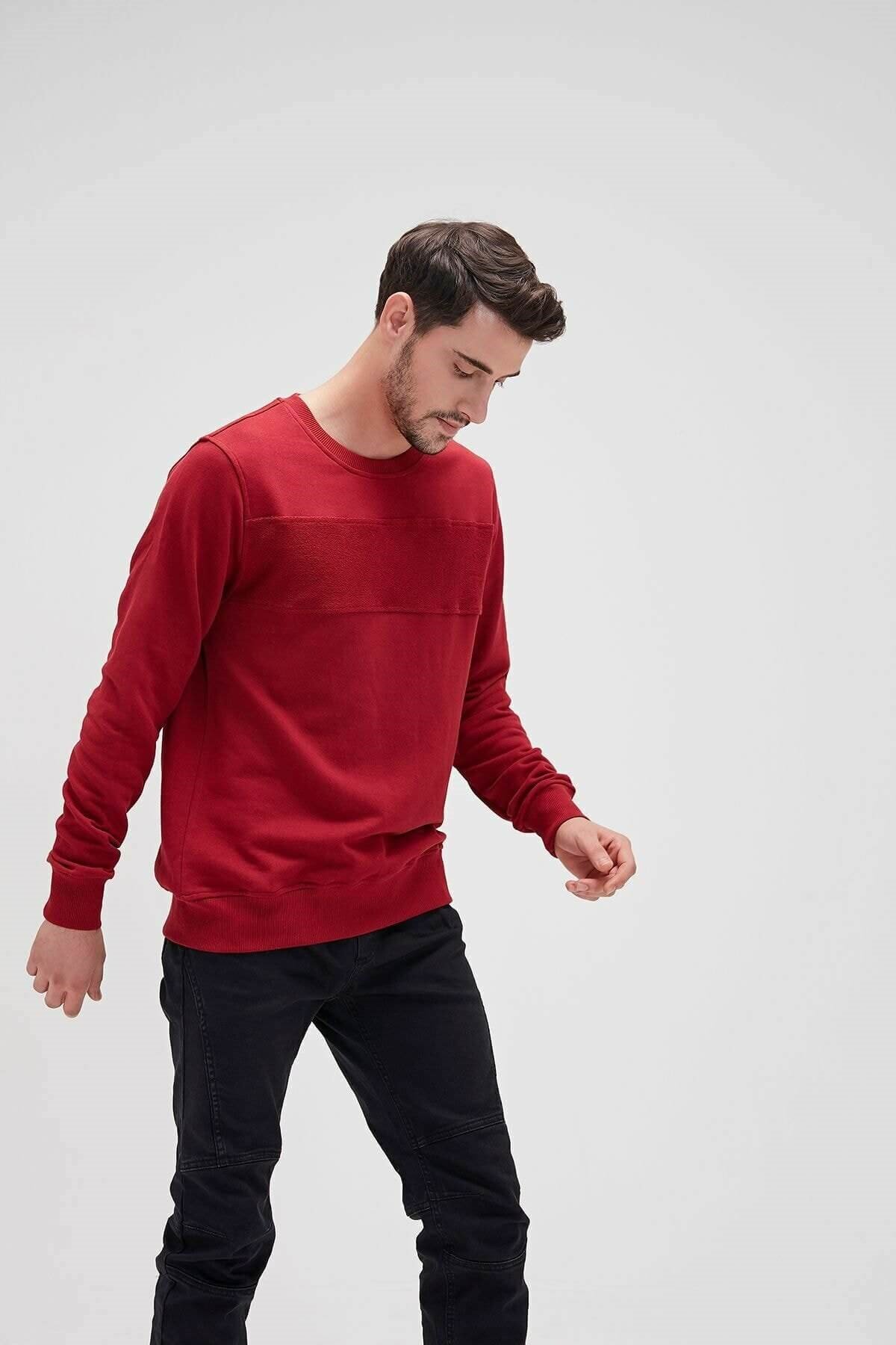 BAD BEARSweatshirtBad Bear FORWARD CREWNECK Erkek Sweatshirt 19.02.12.009 MRNBORDO