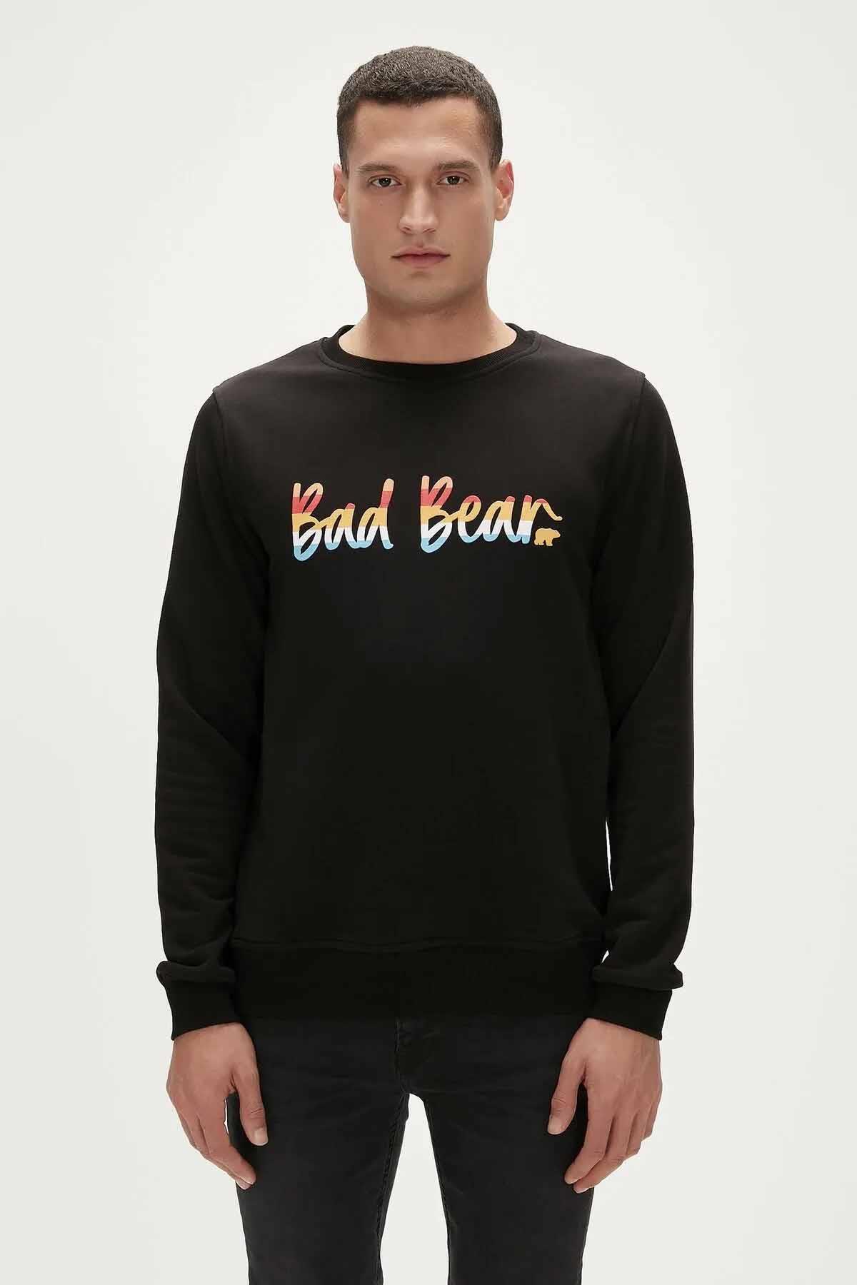 BAD BEARSweatshirtBad Bear Manuscript Crewneck Erkek Sweatshirt 23.02.12.016NIGHT