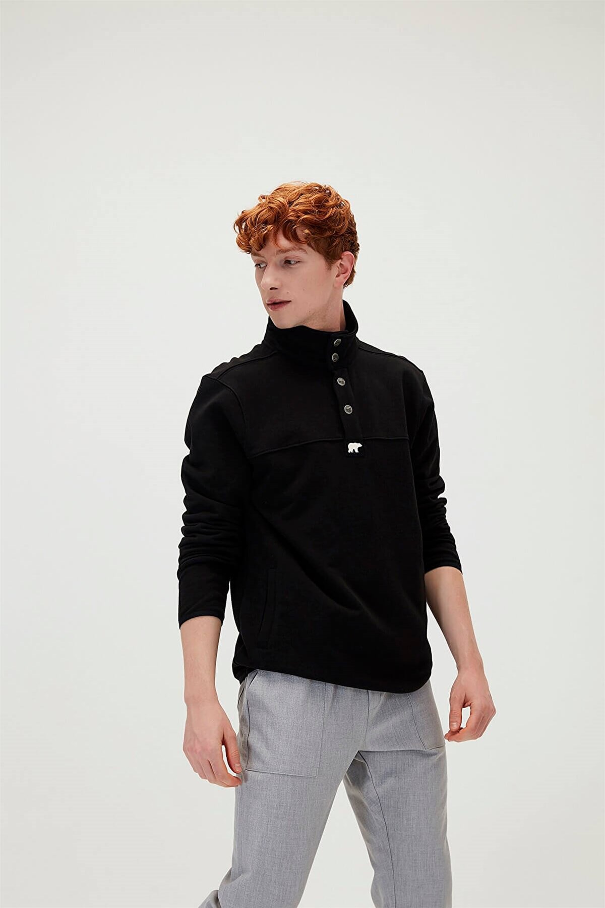 BAD BEARSweatshirtBad Bear Patrick 3-Buttoned Erkek Sweatshirt 21.02.12.024-C01NIGHT