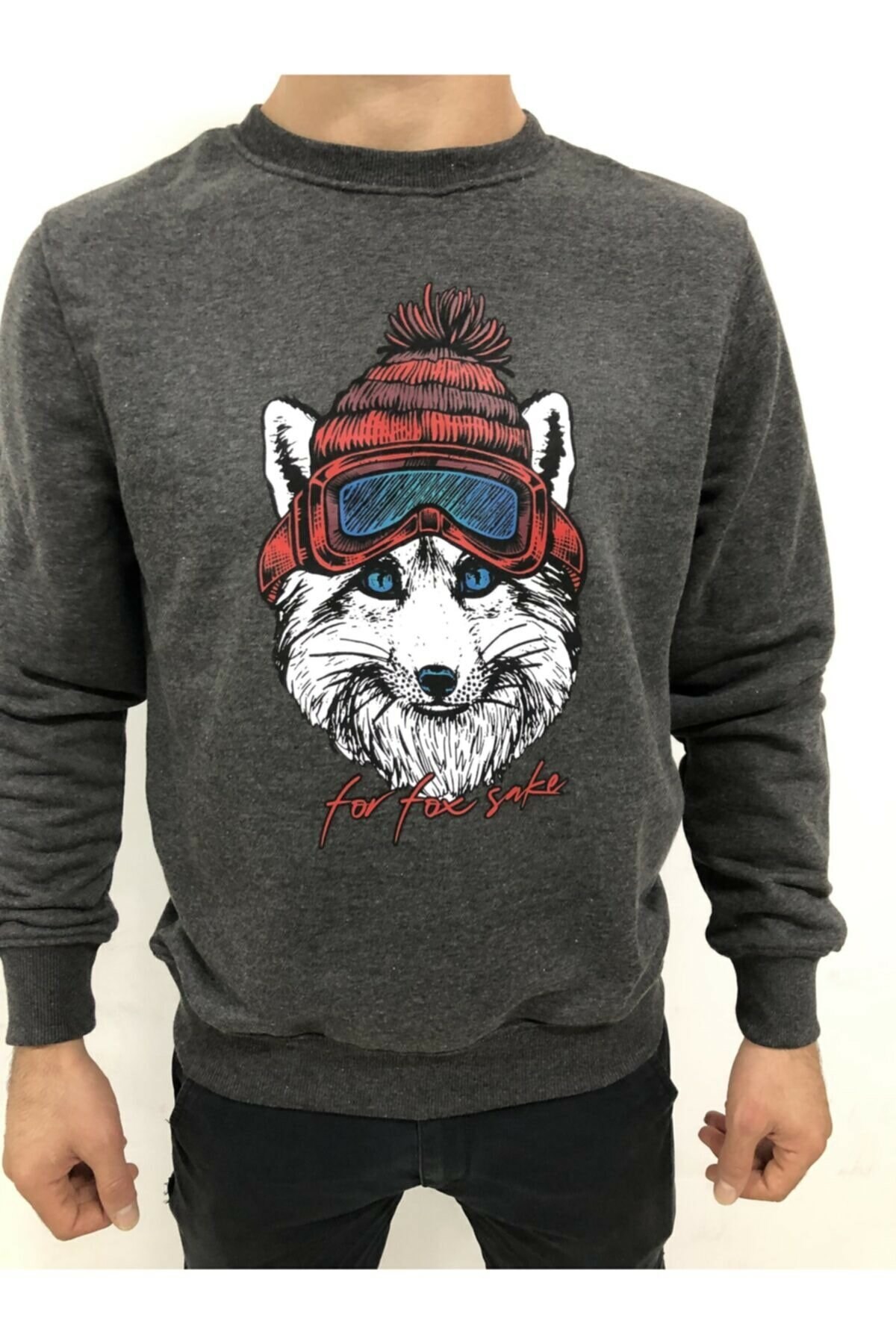 BAD BEARSweatshirtBad Bear Snowfox Crewneck Erkek Sweatshirt 21.02.12.006-C08ANTMELANGE