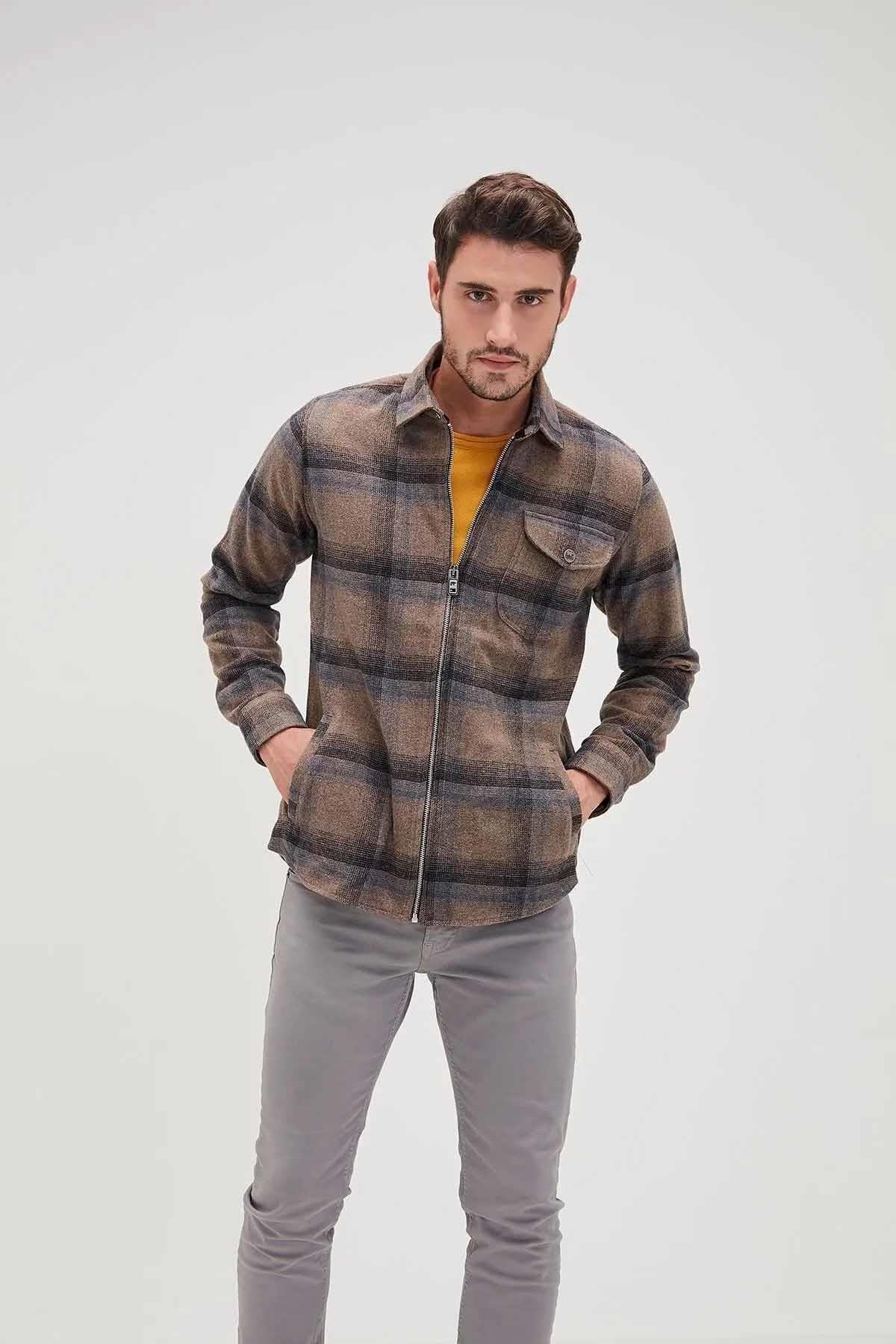 BAD BEARSweatshirtBad Bear WOODANT FULL-ZIP SHIRT Erkek Sweatshirt 20.02.30.002PETROLEUM