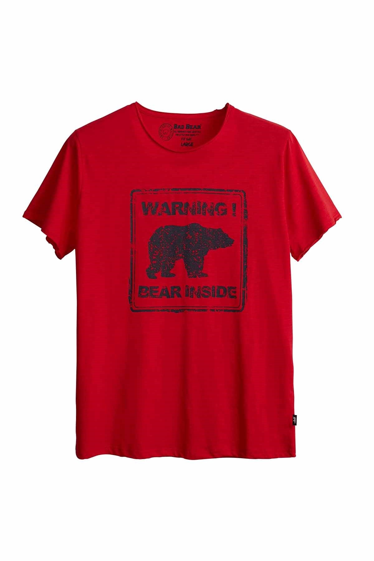 BAD BEARTişörtBad Bear Attention Tee Erkek Tişört 21.01.07.003-Crimsonred