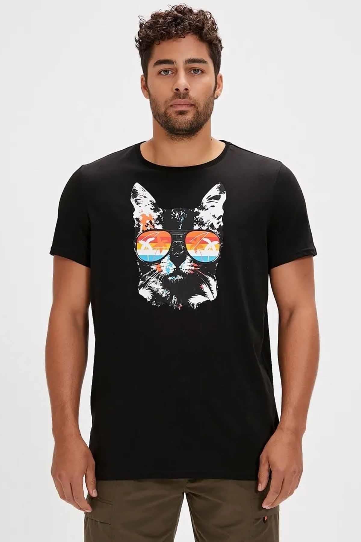 BAD BEARTişörtBad Bear Manx T-Shirt Erkek Tişört 24.01.07.011 NightSiyah