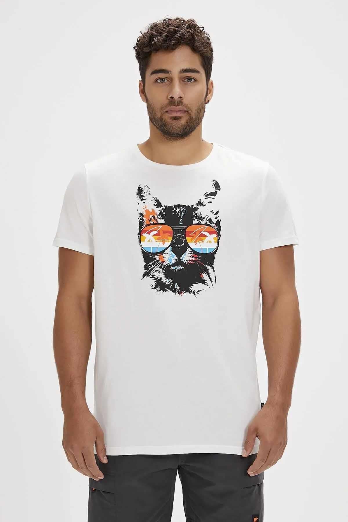 BAD BEARTişörtBad Bear Manx T-Shirt Erkek Tişört 24.01.07.011 Of-WhiteBEYAZ