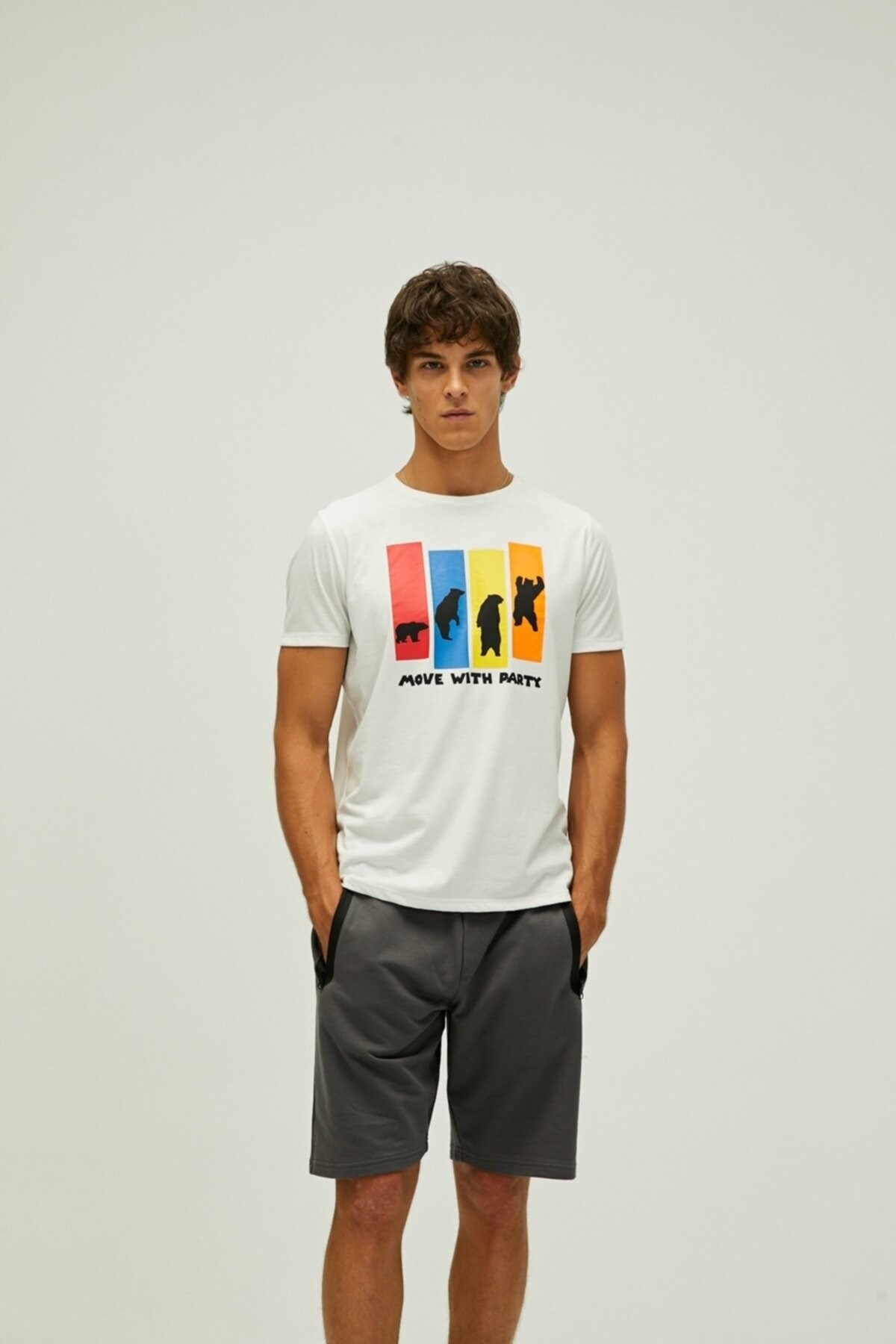 BAD BEARTişörtBad Bear Party Erkek Tişört 22.01.07.036OFF-WHITE