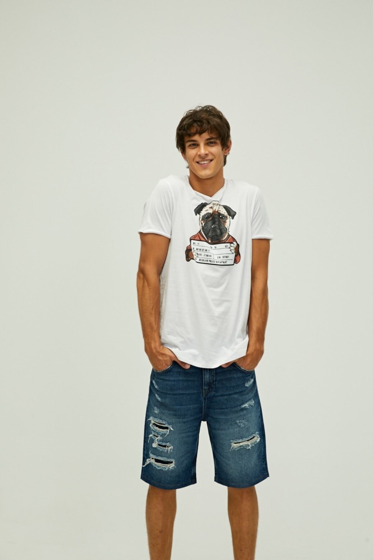 BAD BEARTişörtBad Bear Pug Erkek Tişört 22.01.07.006OFF-WHITE