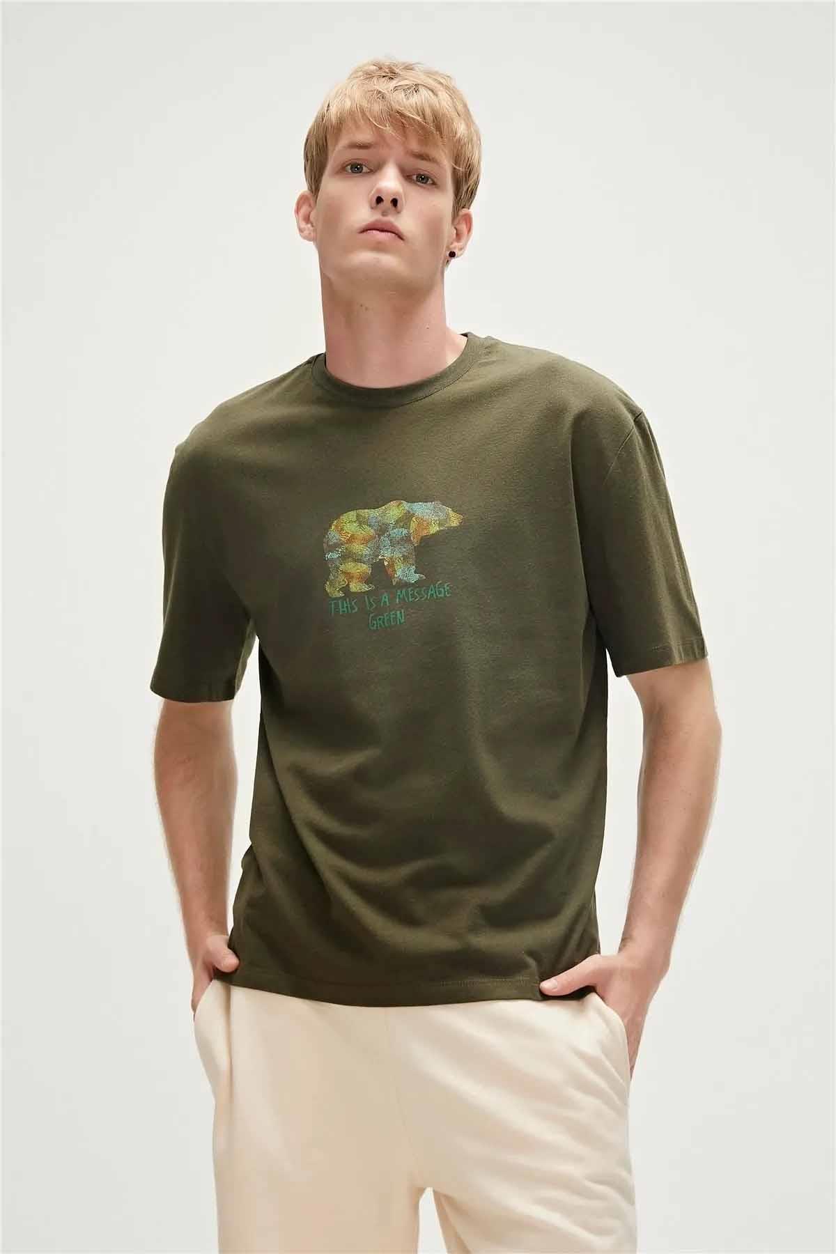 BAD BEARTişörtBad Bear Re-Finger T-Shirt Erkek Tişört 23.01.07.007KHAKI