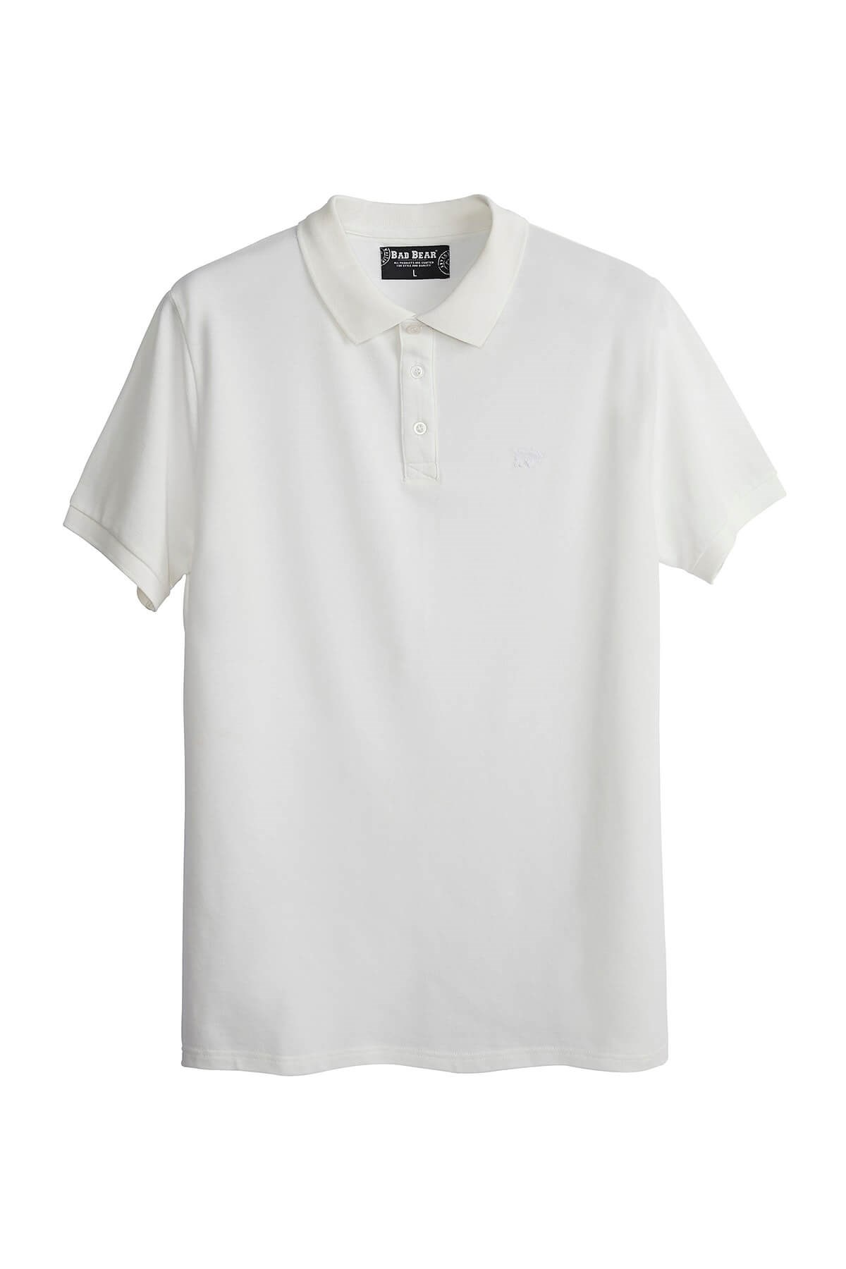 BAD BEARTişörtBad Bear Stark Polo Erkek Tişört 21.01.07.051-Off-White