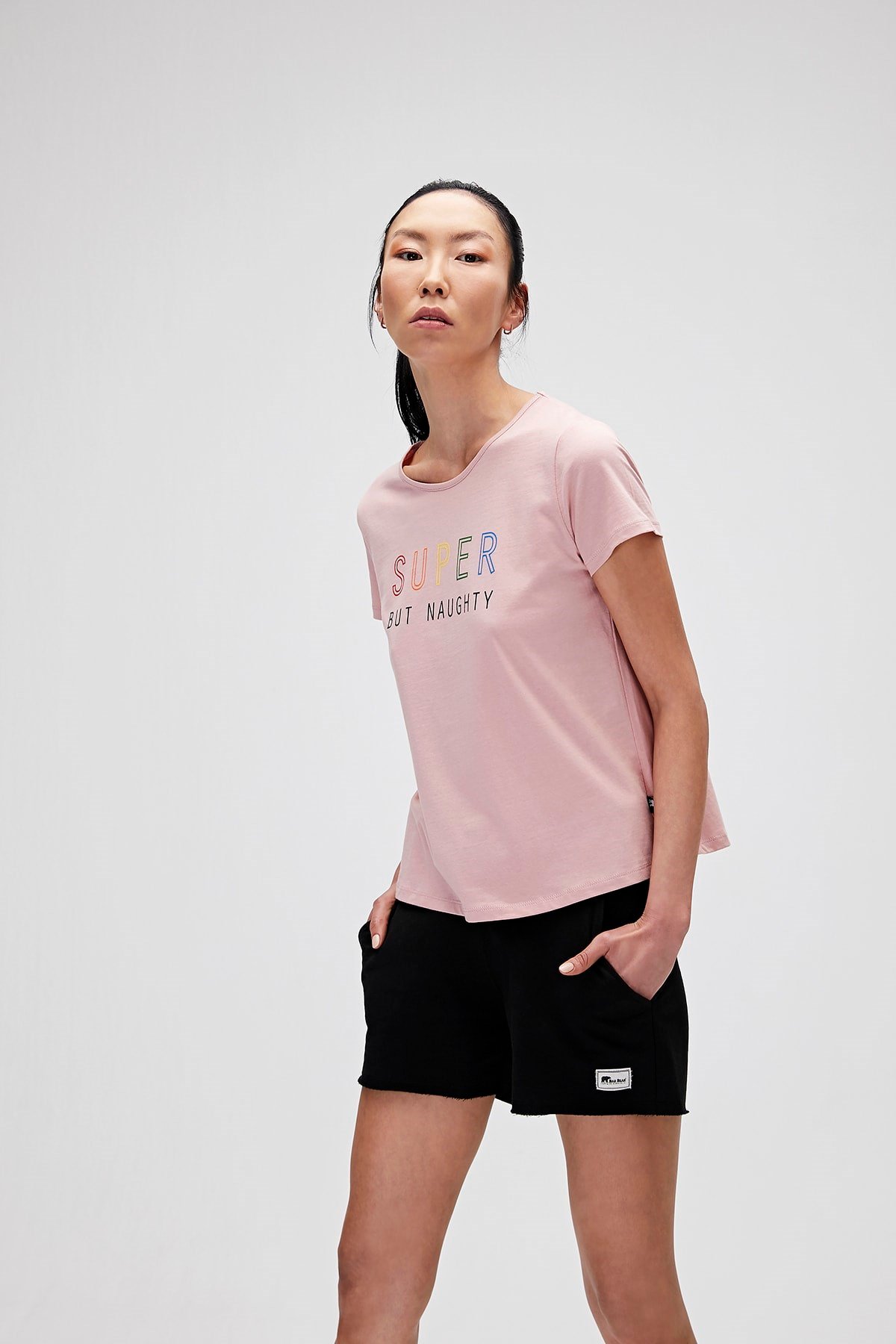 BAD BEARTişörtBad Bear Super Tee Kadın Tişört 21.03.07.009Blush
