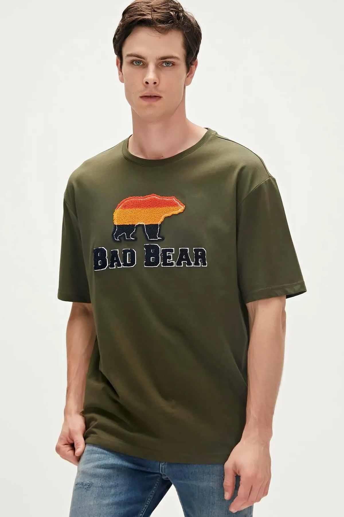 BAD BEARTişörtBad Bear Tripart T-Shirt Erkek Tişört 23.01.07.027 HakiHaki