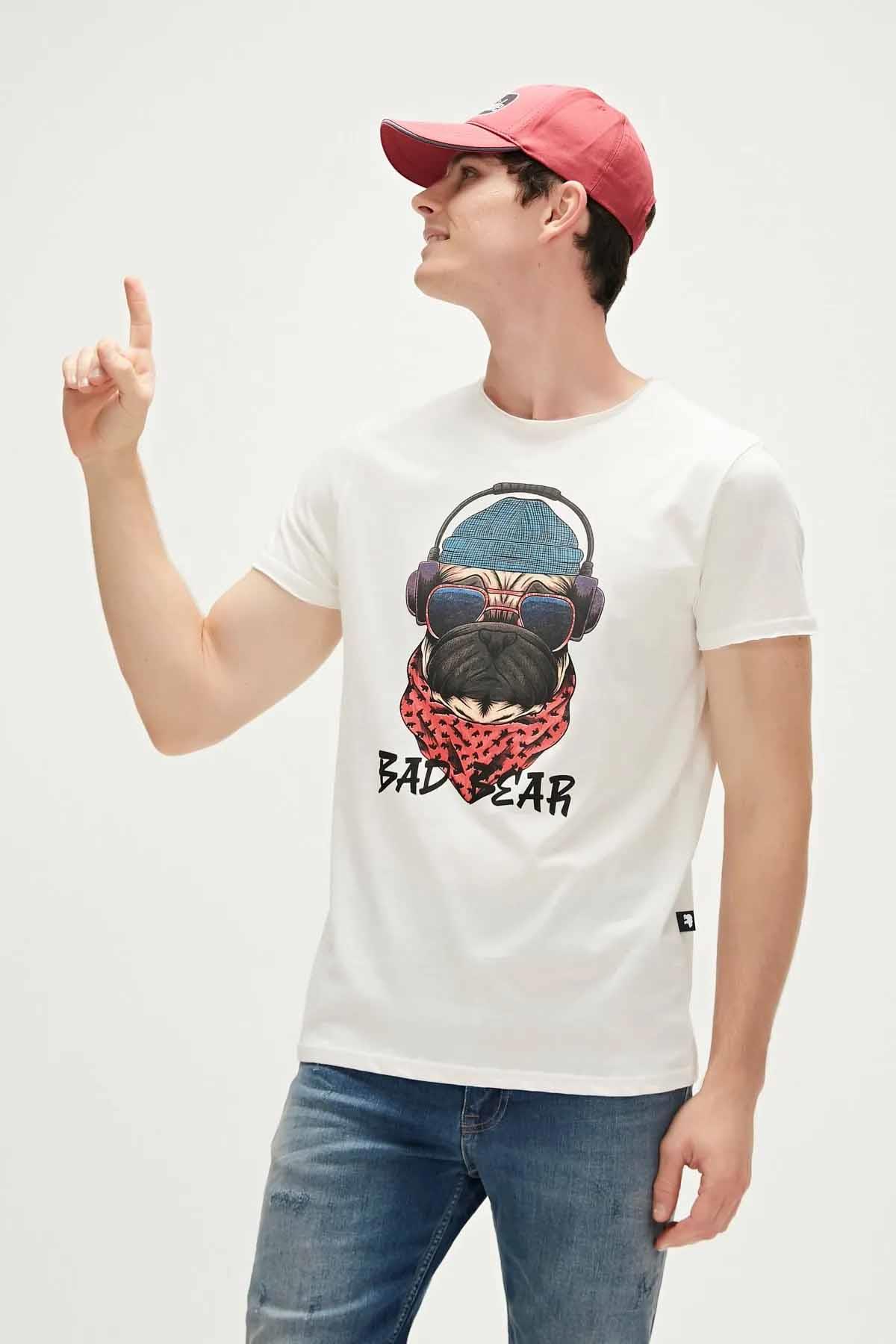 BAD BEARTişörtBadbear Reckless T-shirt Erkek Tişört 23.01.07.010Off White
