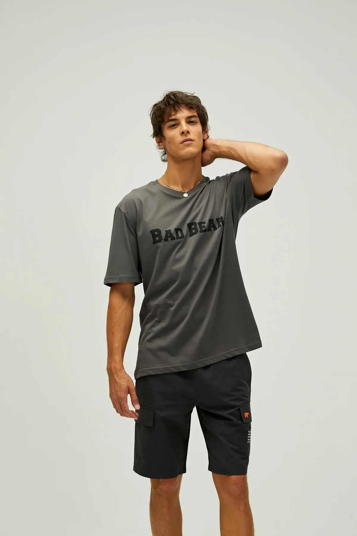 BAD BEARTişörtBadbear Title T-Shirt Erkek Tişört 22.01.07.053 AsphaltASPHALT