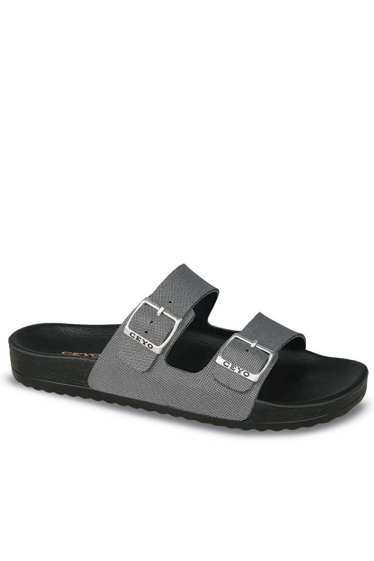 Ceyo BAHAMA-11 Kadın Terlik Ayakkabı 02344GUMUS