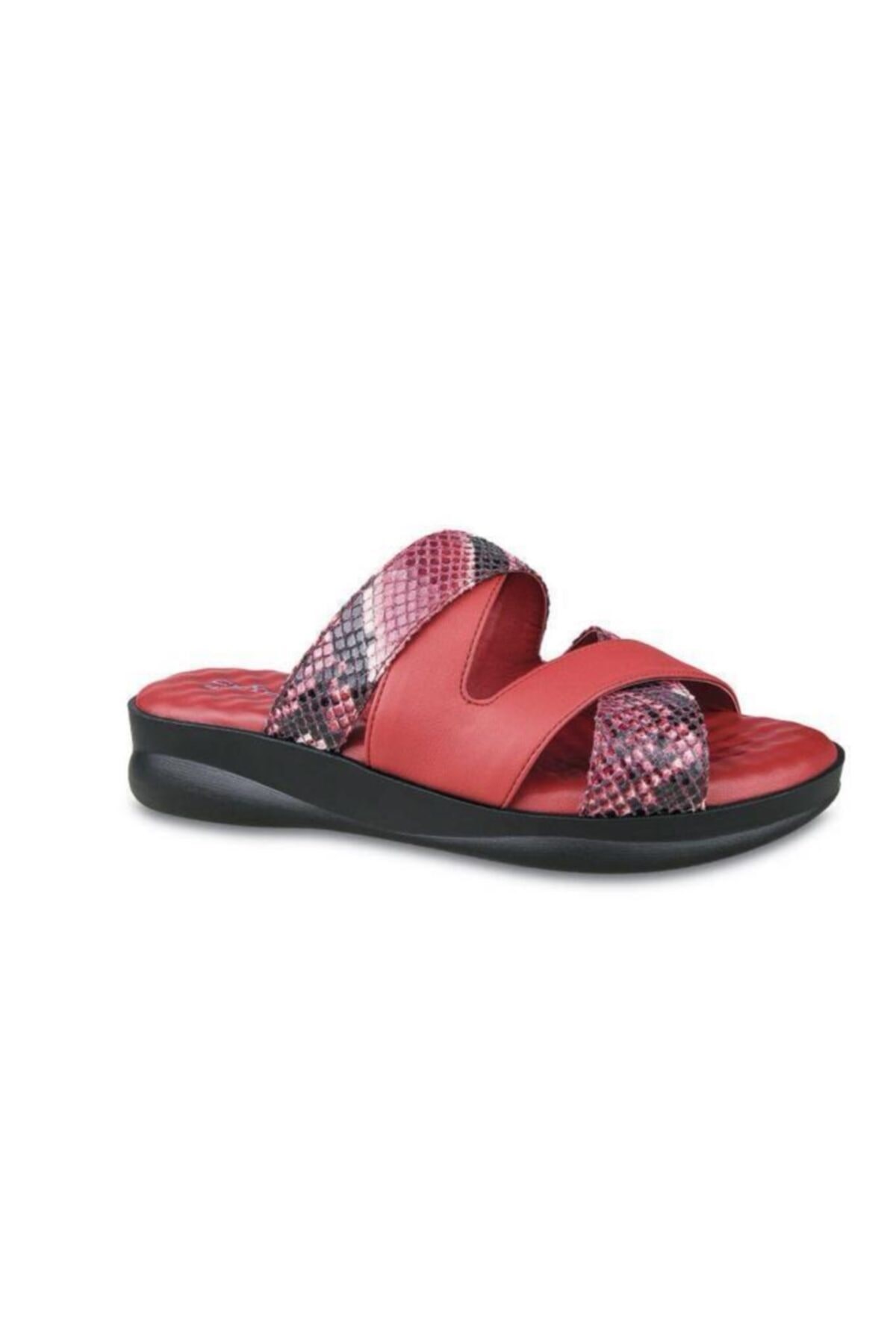 Ceyo 9975 Kadın Terlik Ayakkabı 02607KIRMIZI