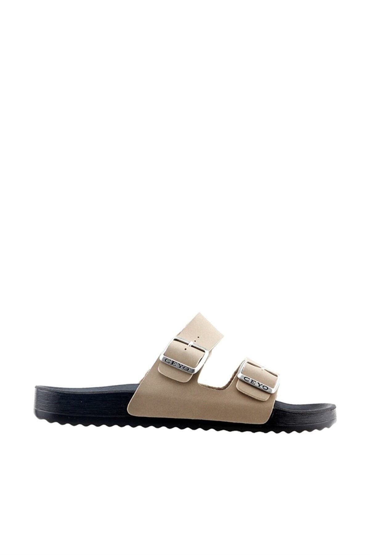 CEYOTerlikCeyo BAHAMA-10 Erkek Terlik Ayakkabı 01718Camel