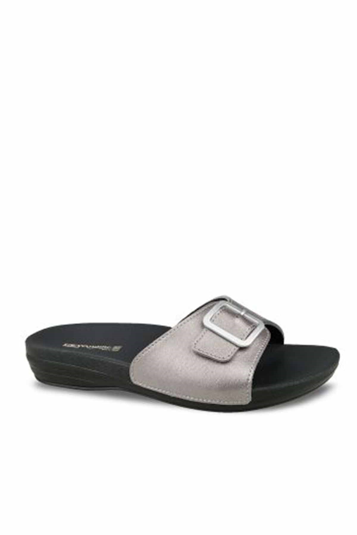 CEYOTerlikCeyo Marina Kadın Terlik Ayakkabı 03235PLATIN