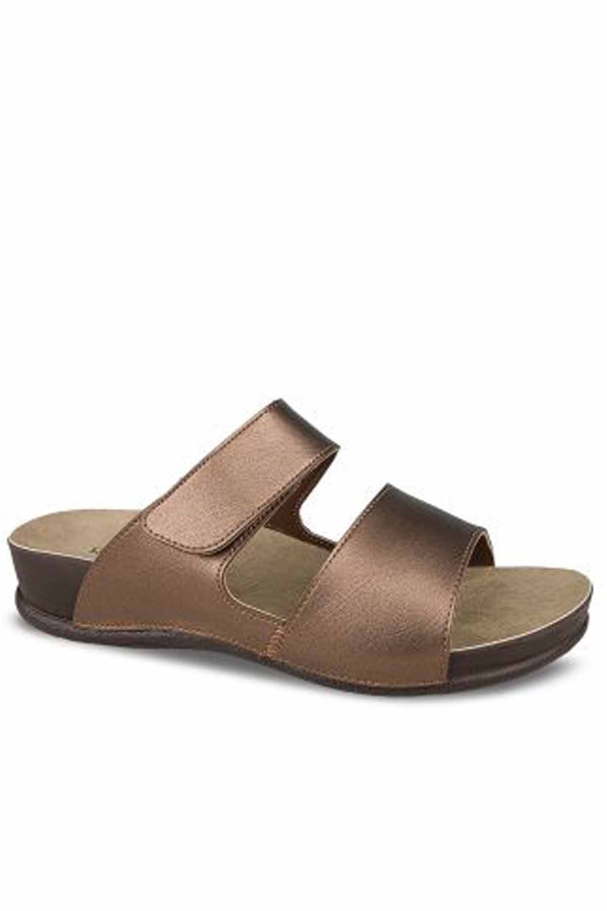 CEYOTerlikCeyo RK-500 Kadın Terlik Ayakkabı OLIVA-2BAKIR