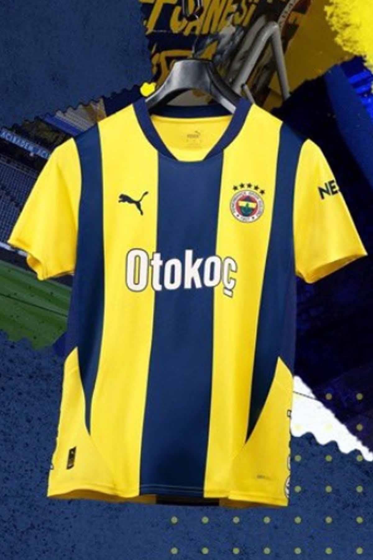 FenerbahçeFormaFenerbahçe 2024/2025 Yeni Sezon Çubuklu Forma Erkek Forma 7753620-01-1Sarı-Laciv