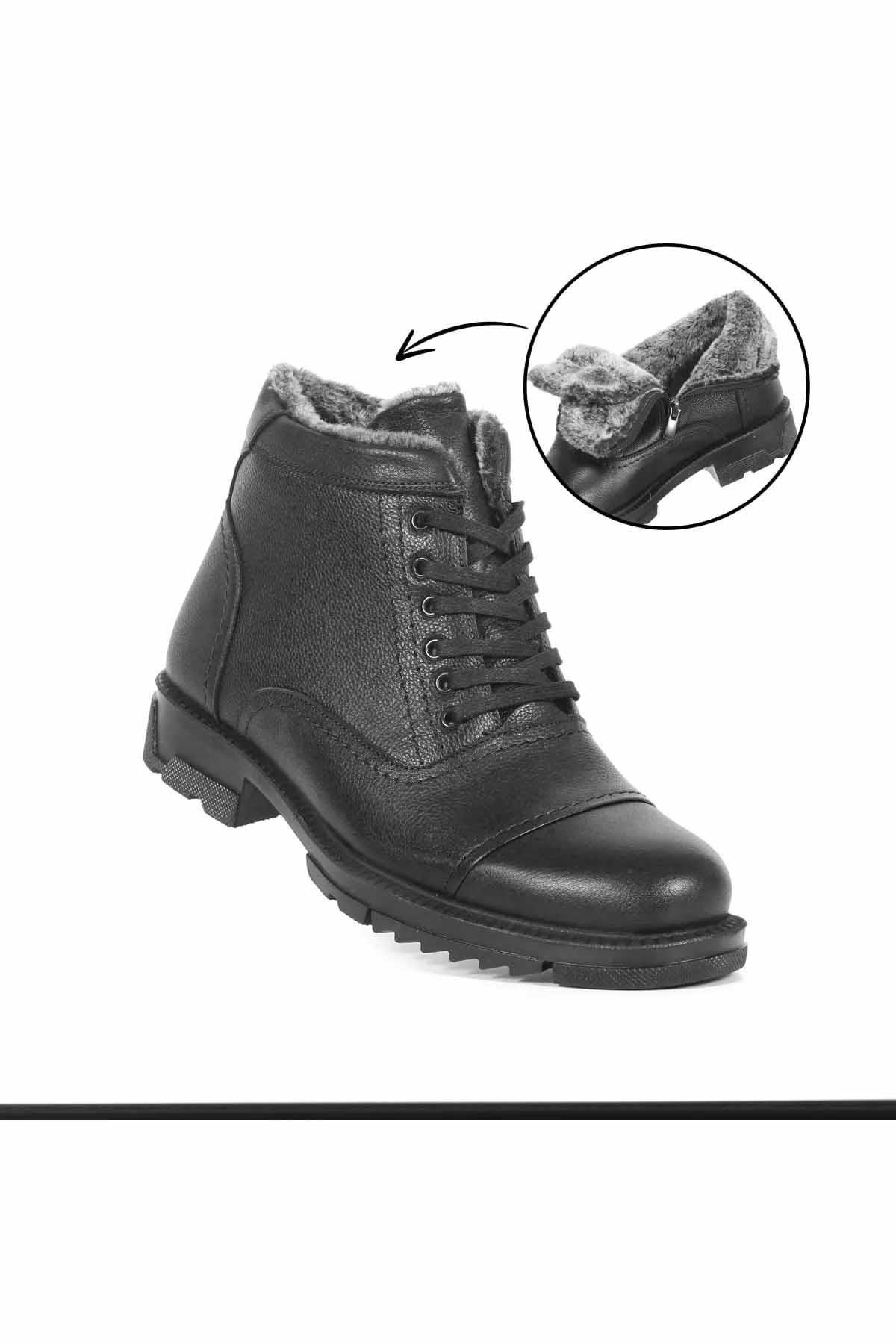 GEPPETTOBotRS Termo Taban Bağcıklı Erkek Bot Ayakkabı RS-1100SIYAH