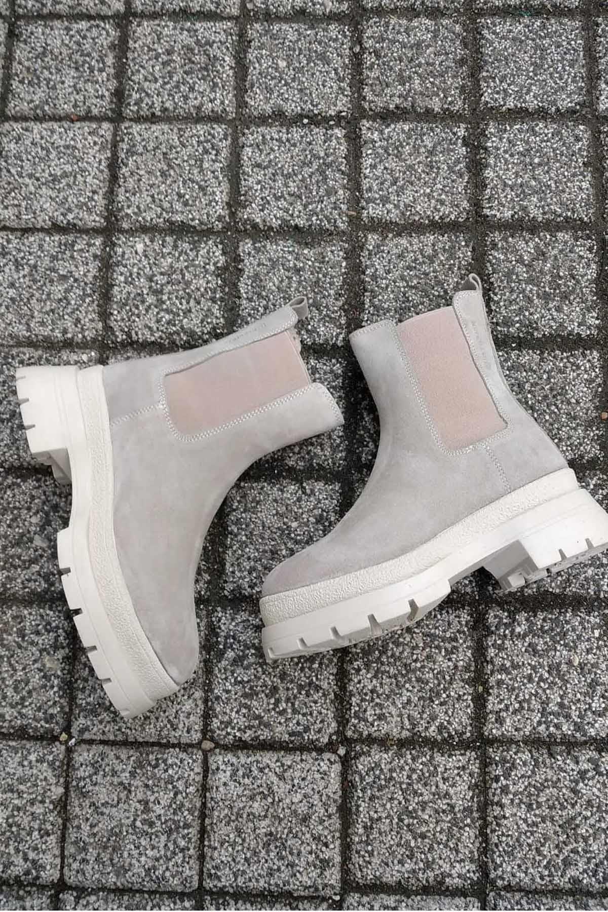 HAMMER JACKBotHammer Jack Cristina Süet Bot Kadın Bot Ayakkabı 102 23925-TasGri