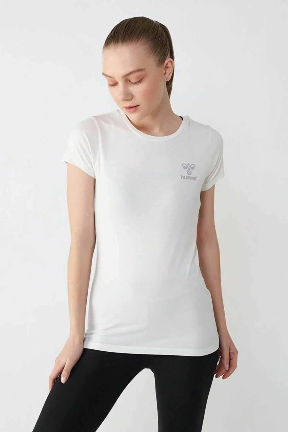 HUMMELTişörtHummel DENI T-SHIRT S/S. Kadın Tişört 911306-9003OFF WHITE