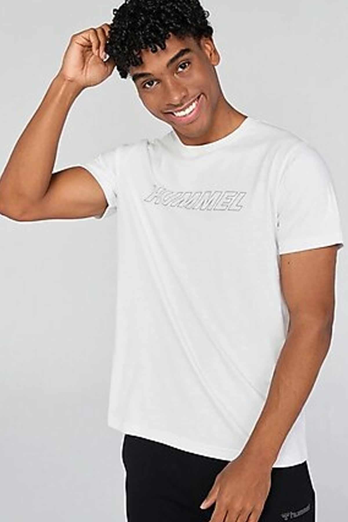 HUMMELTişörtHummel T-TE CALLUM COTTON T-SHIRT Erkek Tişört 911614-9001WHITE