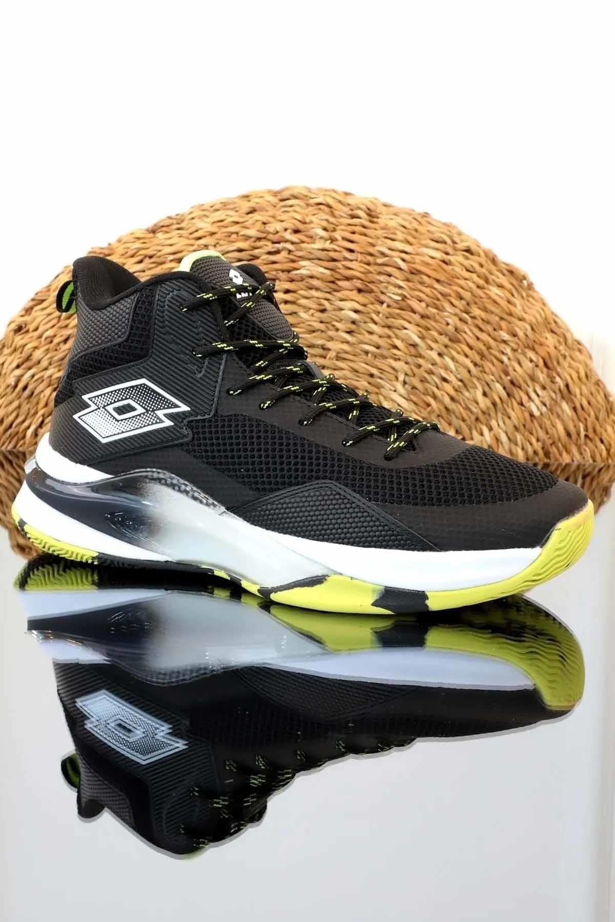 LOTTO BasketbolLotto Basketbol Ayakkabısı Erkek Basketbol Ayakkabı 101394994Siyah-YŞL