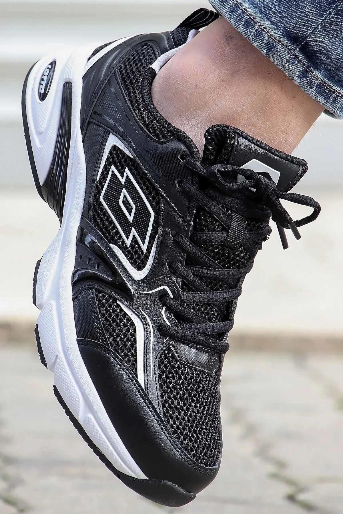 LOTTOYürüyüş KoşuLotto 530 Athenes Hafıza Taban Erkek Yürüyüş Koşu Ayakkabı 101502590Siyah-Byz