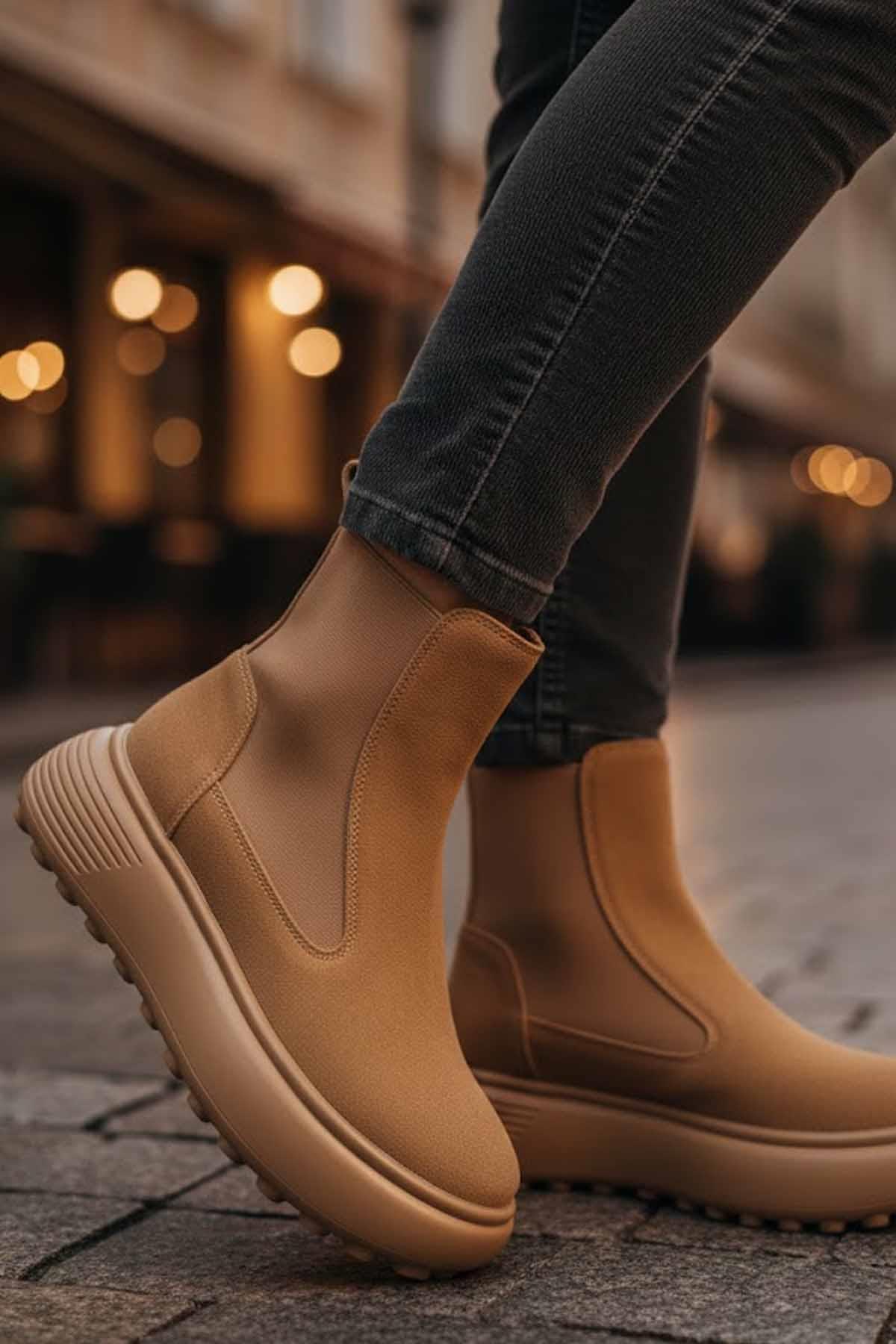 LUFIANSneakerLufian MONICA Kadın Sneaker Ayakkabı 122230048Camel