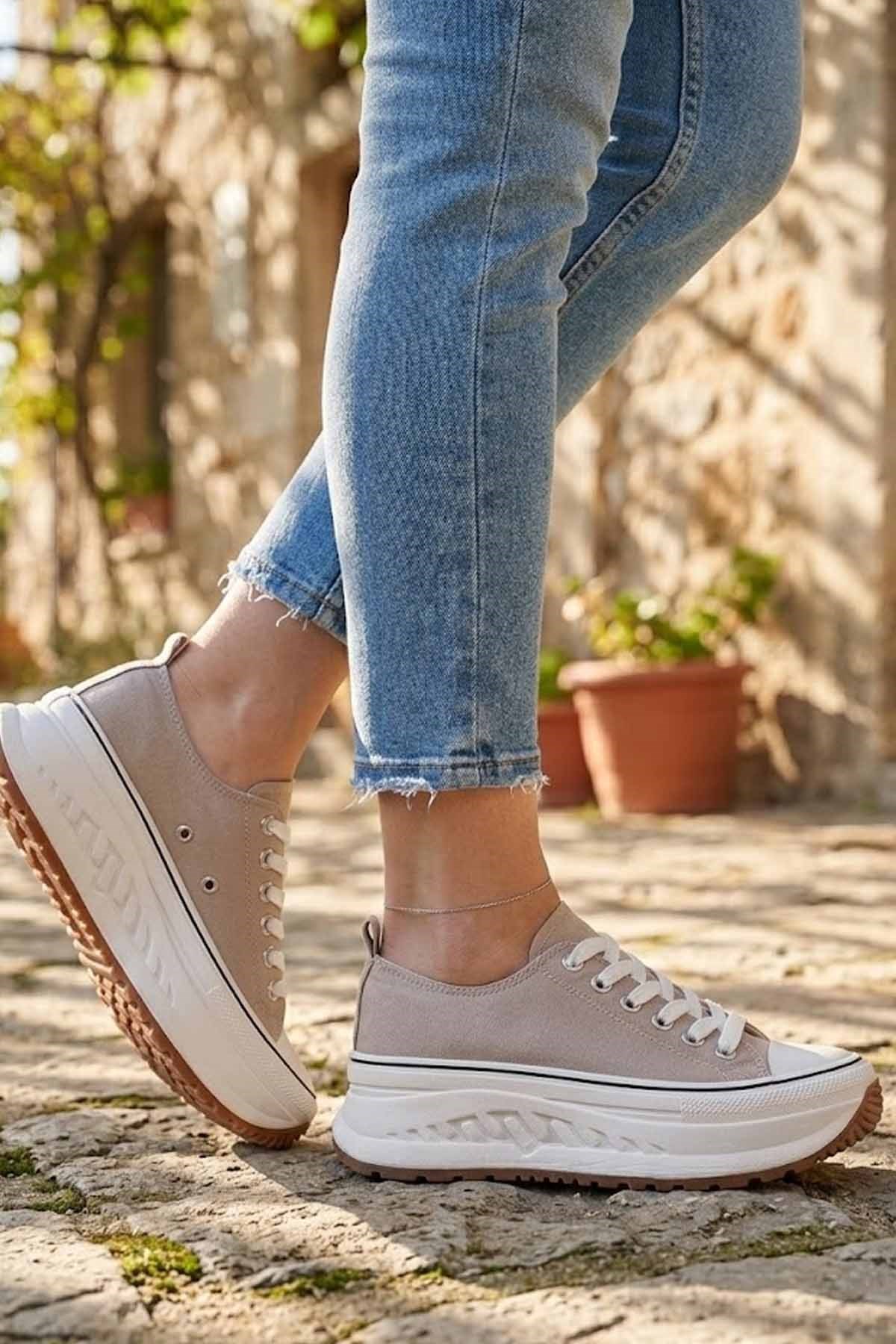 LUFIANSneakerLufian SHAY Kadın Sneaker Ayakkabı 121230092Bej
