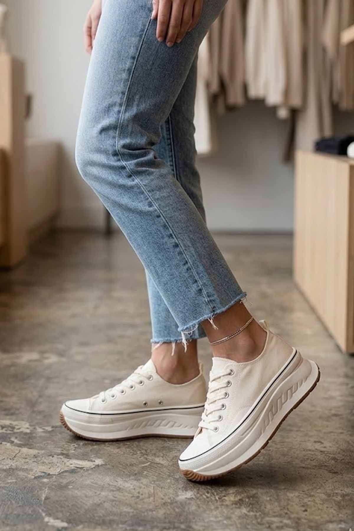 LUFIANSneakerLufian SHAY Kadın Sneaker Ayakkabı 121230092BEYAZ