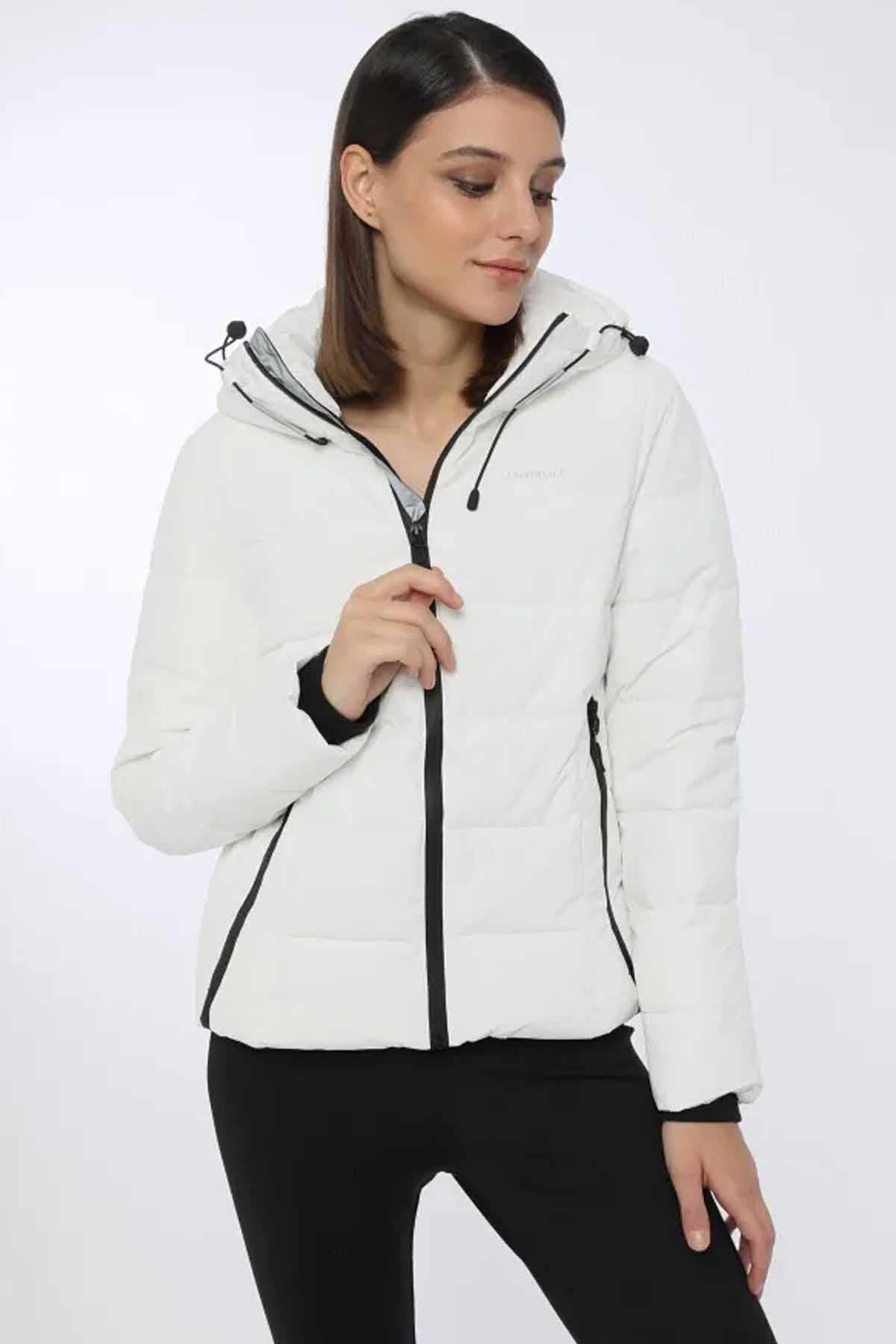 LUMBERJACKMontLumberjack APRESKI COAT Kadın Mont 100559599RS-1BEYAZ