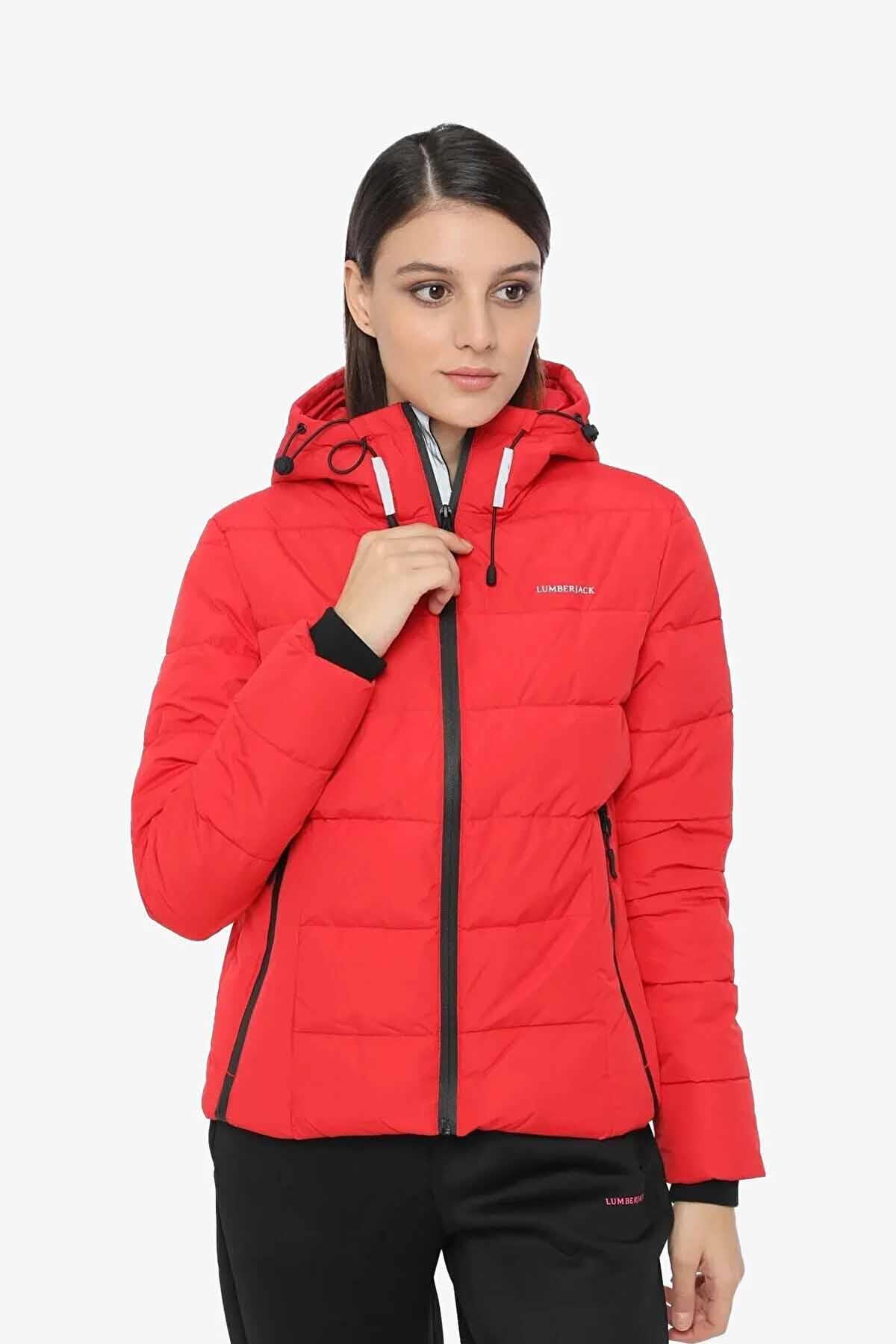 LUMBERJACKMontLumberjack APRESKI COAT Kadın Mont 100596600-1KIRMIZI