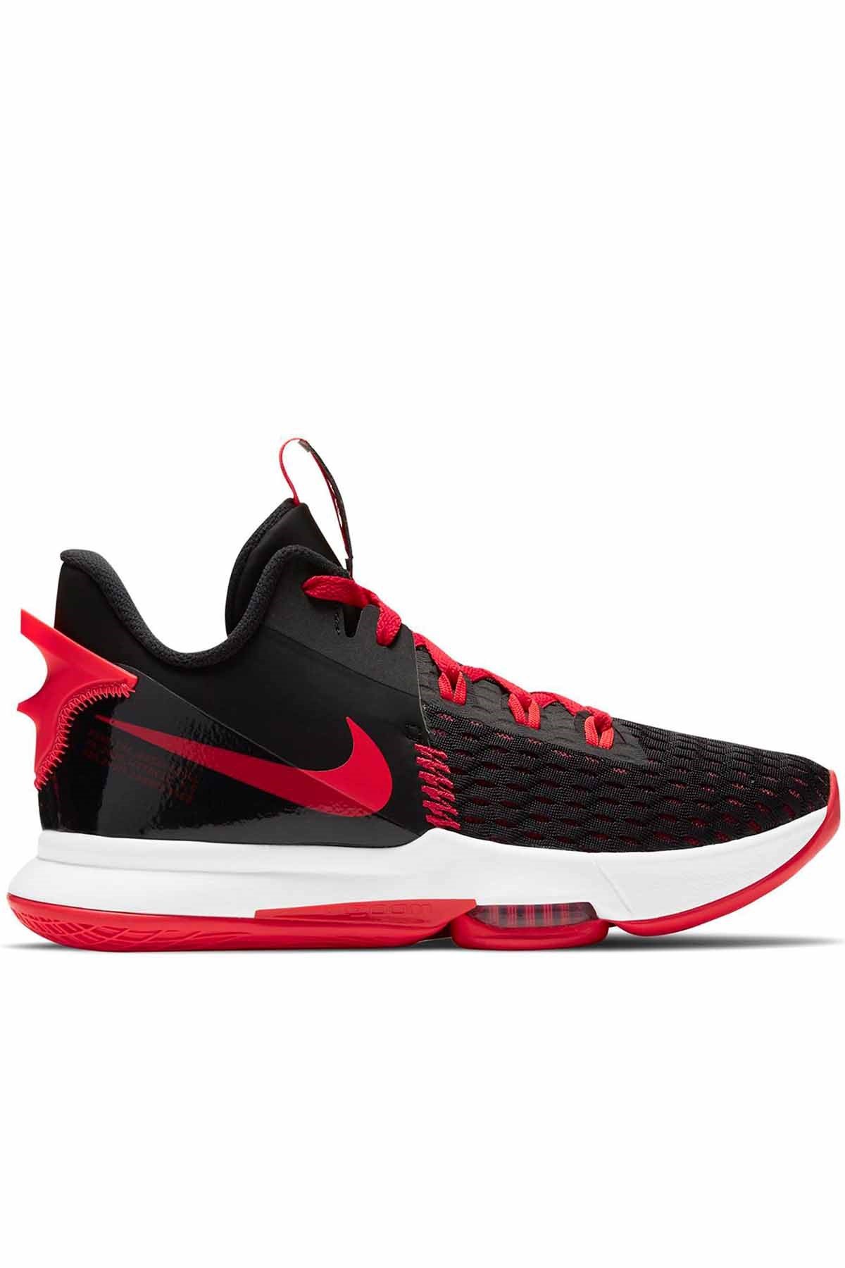 NIKE BasketbolLebron Witness V Erkek Basketbol Ayakkabı CQ9380-005-Siyah-Krmz