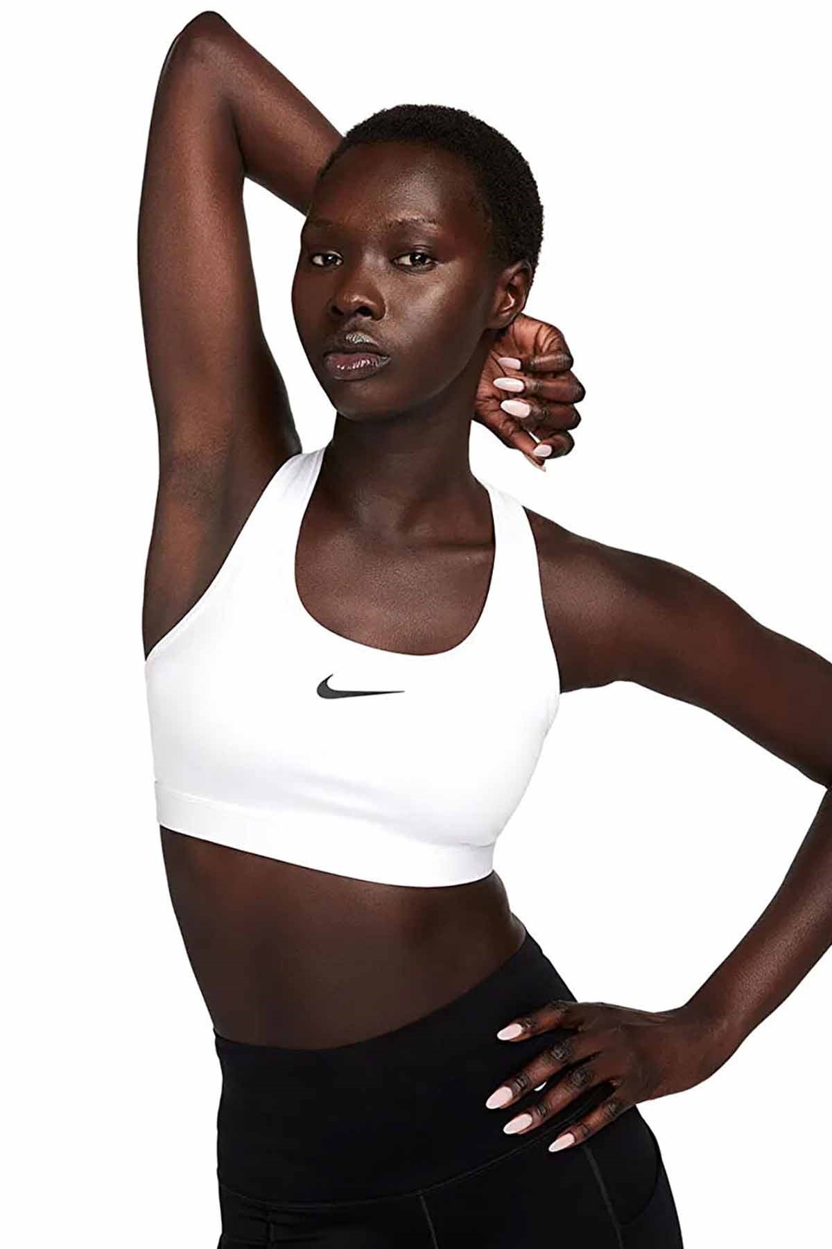 NIKEBra Sporcu SütyeniNike SWOOSH MEDIUM SUPPORT Kadın Bra Sporcu Sütyeni DX6821-100BEYAZ