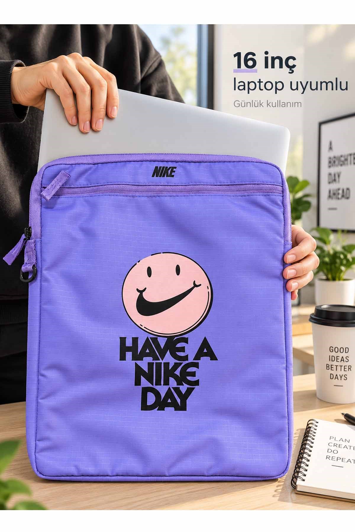 NIKEÇantaNike AURA LAPTOP SLEEVE BLACK/BLACK/BLACK 16IN Unisex Çanta N.101.6050.570.16MOR