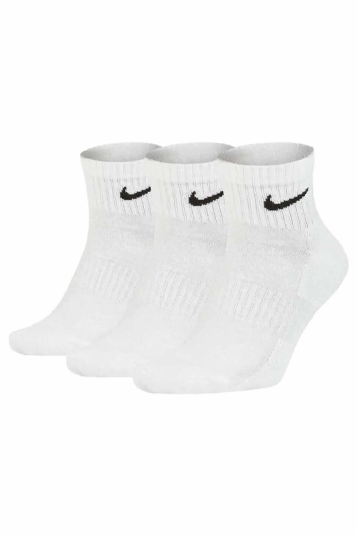 NIKEÇorapNike Everyday Cushioned Training Ankle Socks (3 Pairs) Unisex Çorap SX7667-100-Siyah